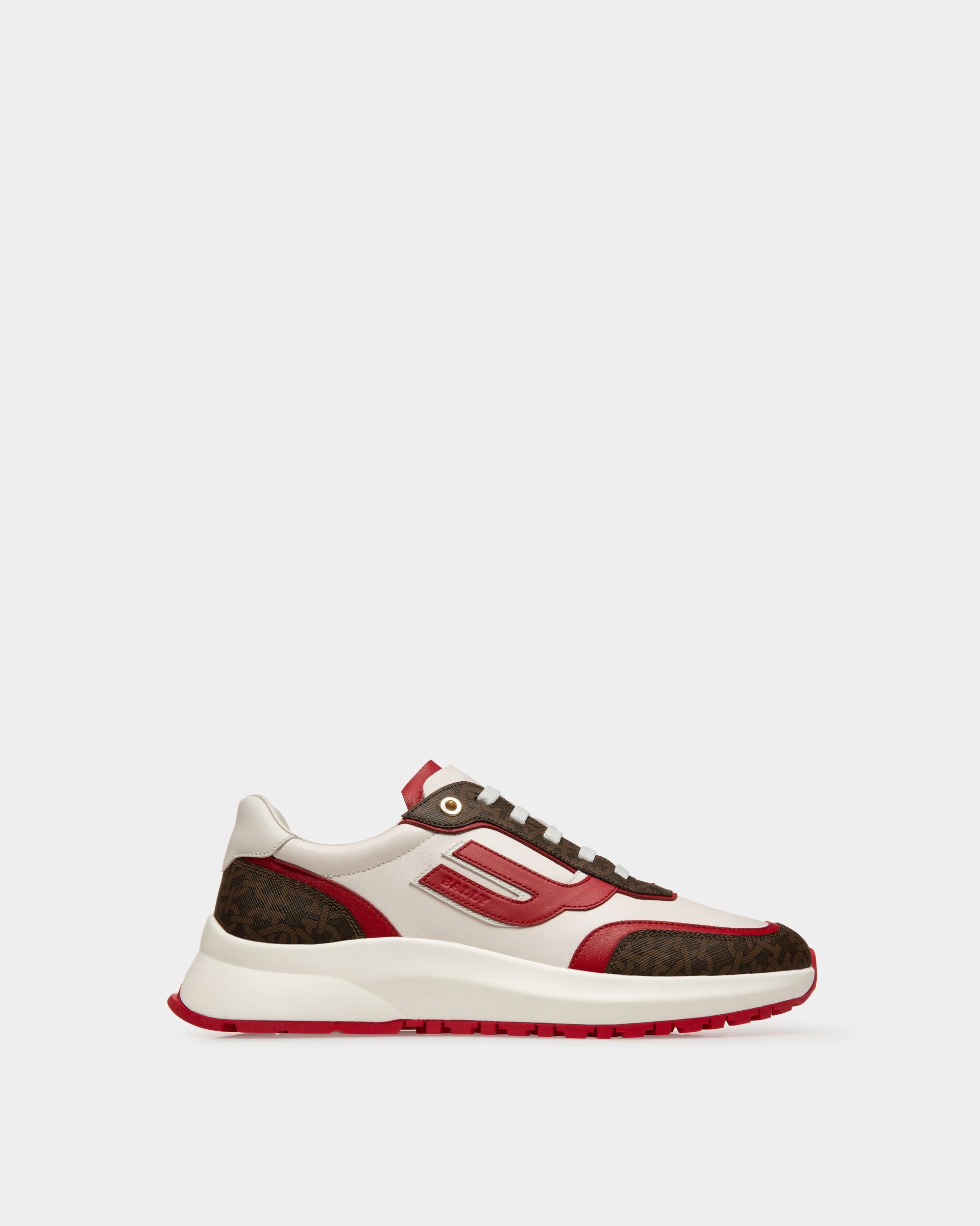 Demmy Sneaker Aus Leder Und Baumwollmischgewebe In Rot - Herren - Bally - 01