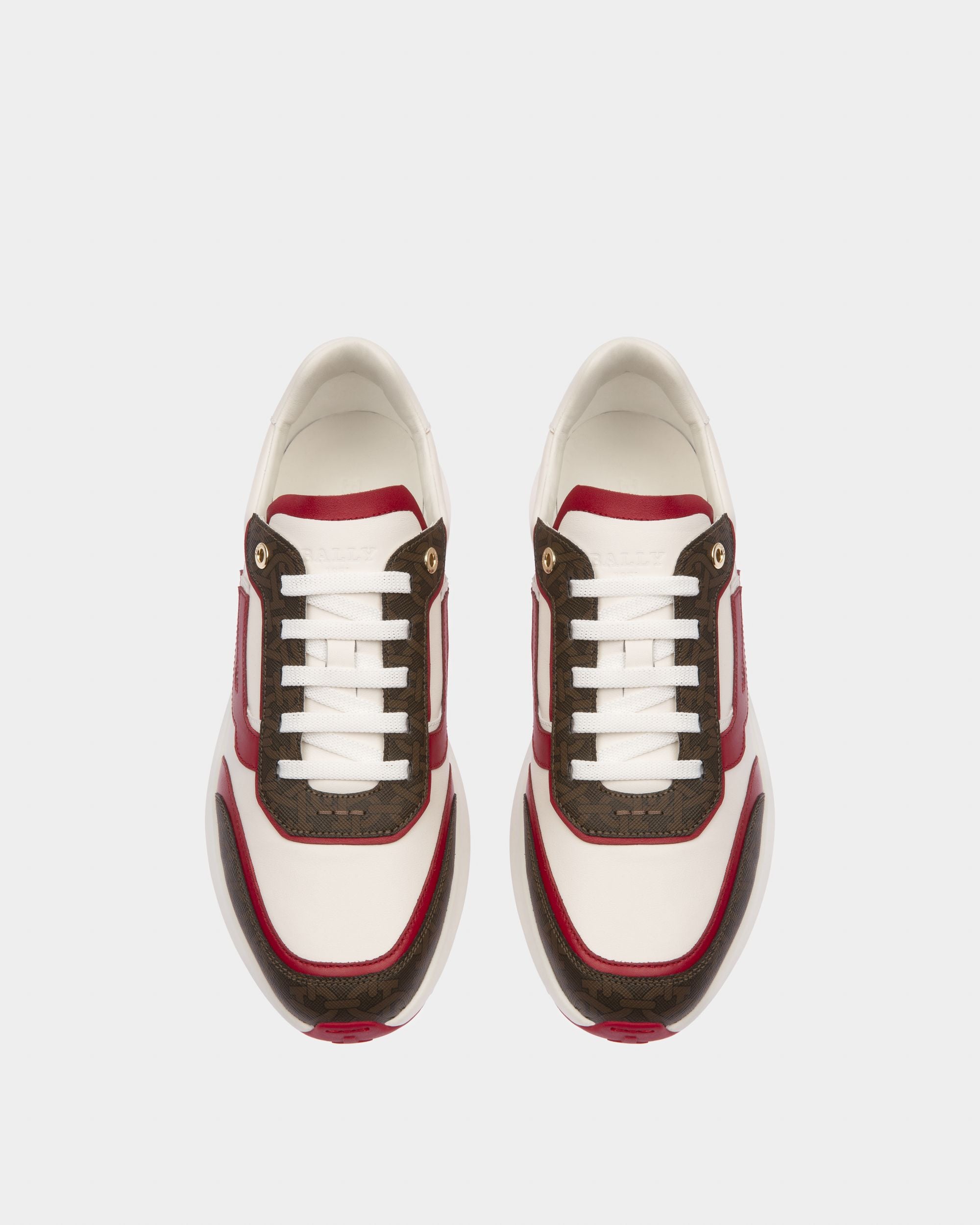 Demmy Sneaker Aus Leder Und Baumwollmischgewebe In Rot - Herren - Bally - 02