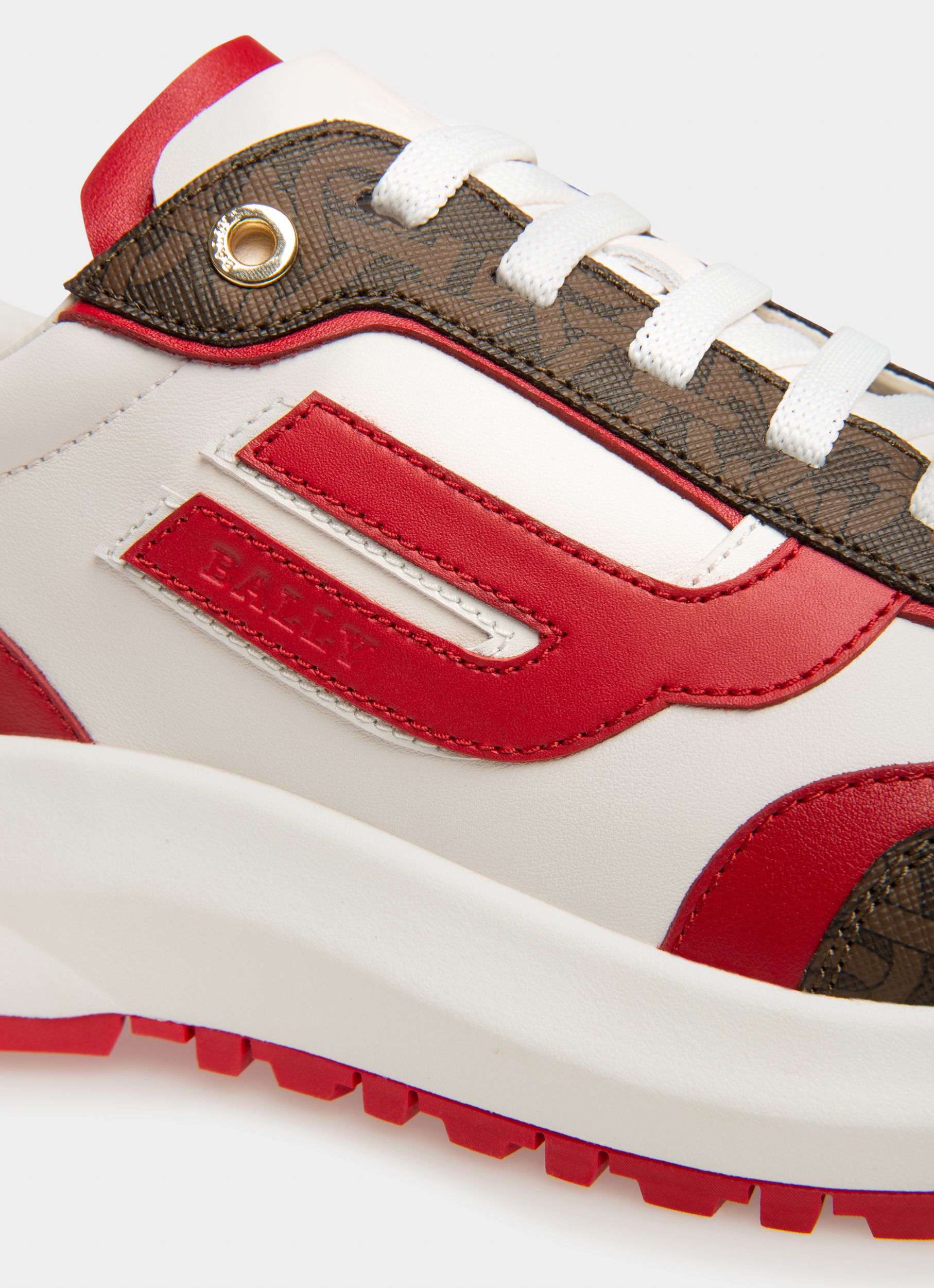 Demmy Sneaker Aus Leder Und Baumwollmischgewebe In Rot - Herren - Bally - 07