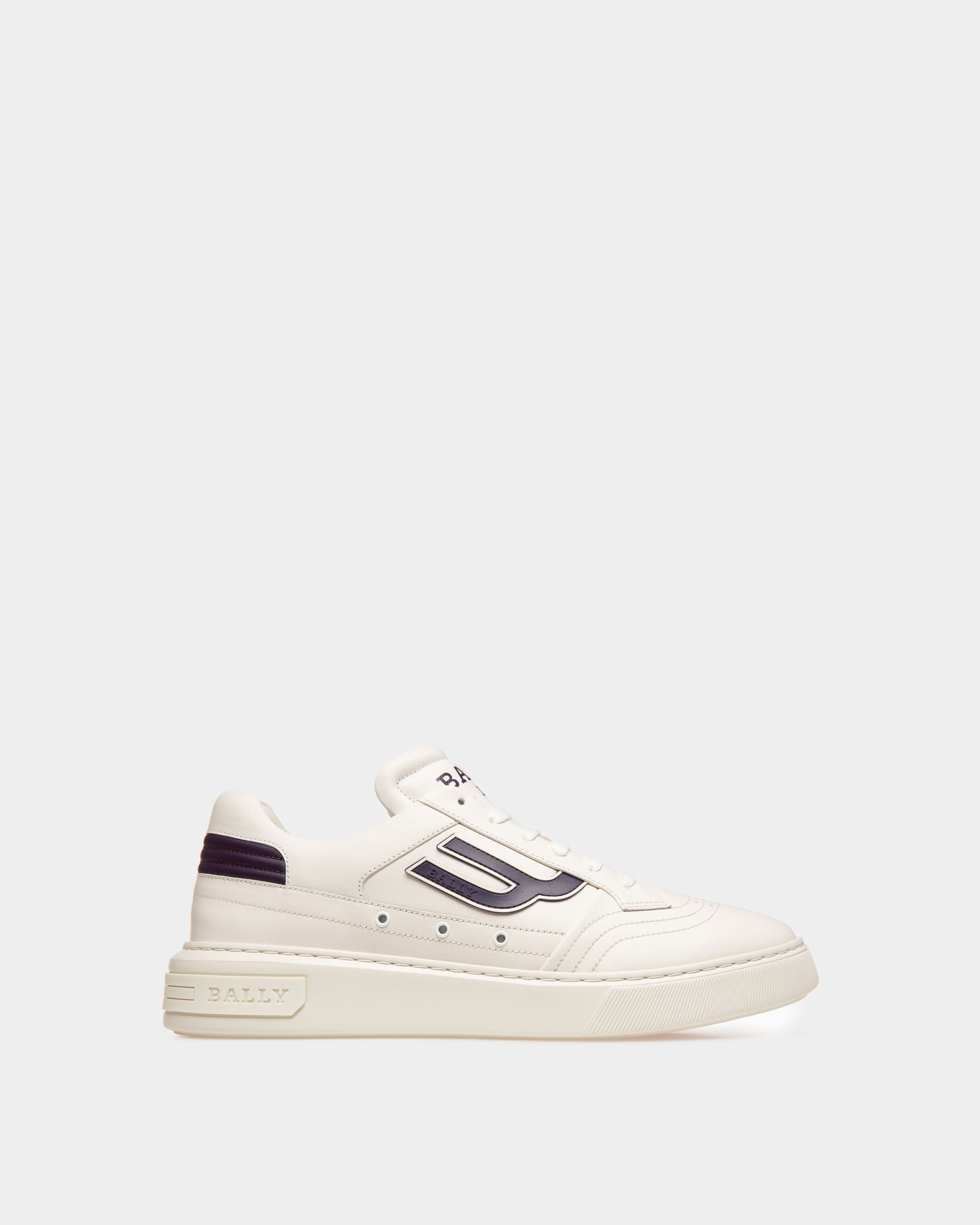 Triumph Sneaker Aus Weißem Und Orchideenfarbenem Leder - Herren - Bally - 01