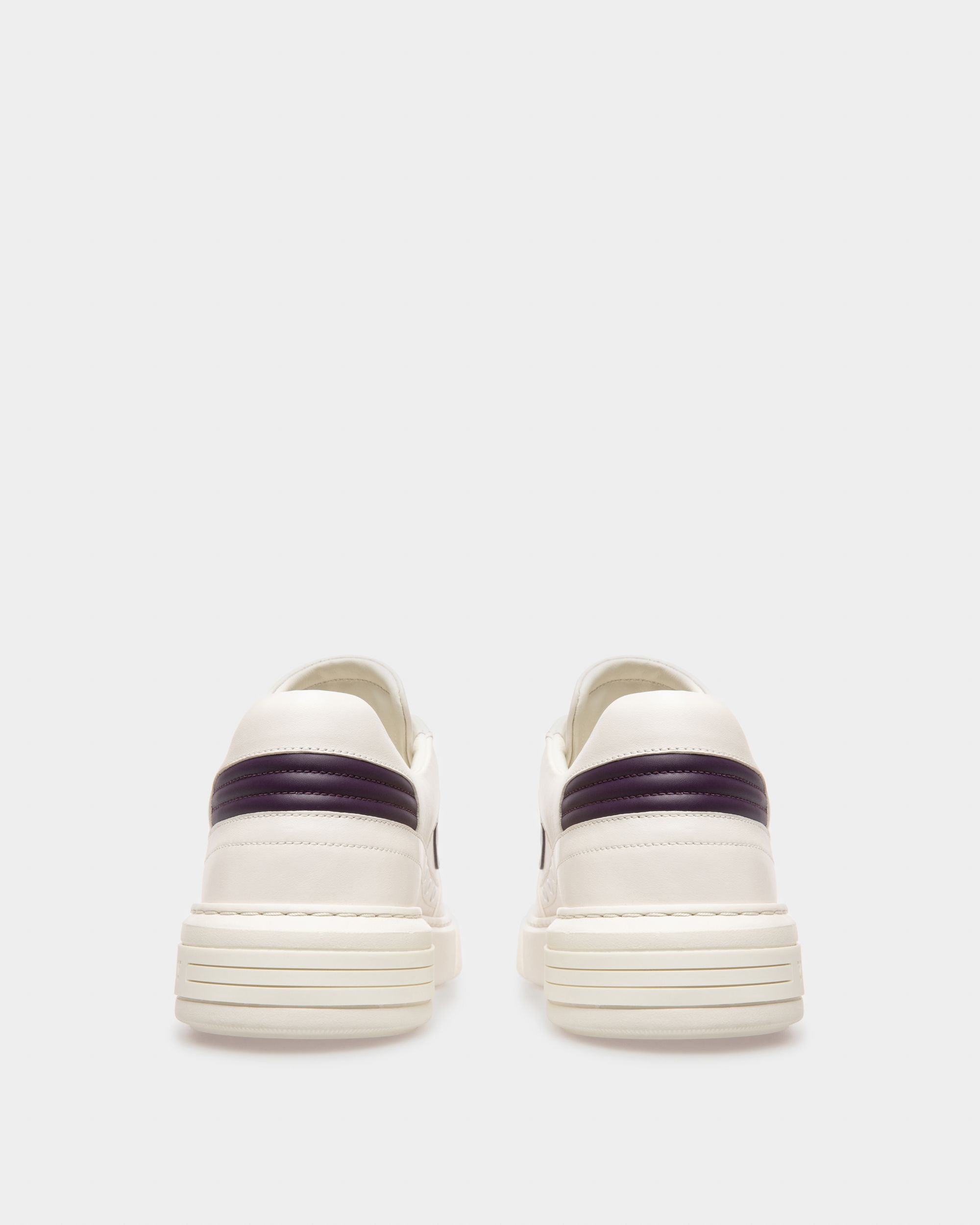 Triumph Sneaker Aus Weißem Und Orchideenfarbenem Leder - Herren - Bally - 03