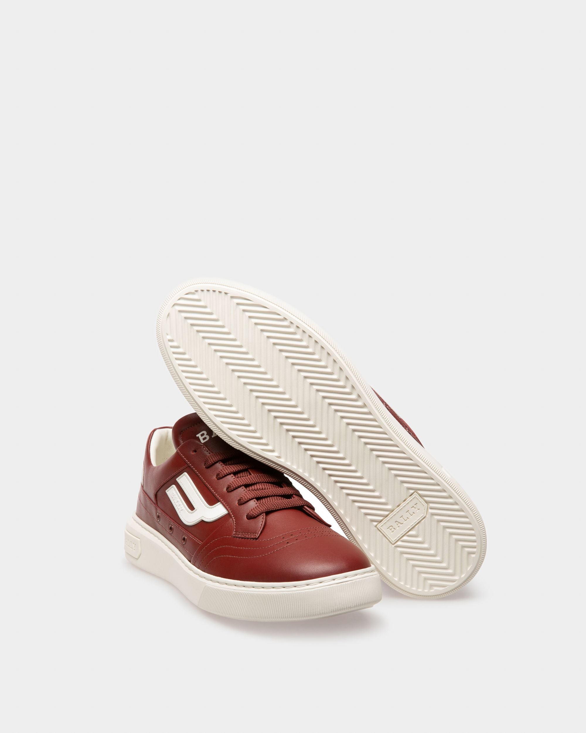 Triumph Sneaker Aus Heritage-Rotem Und Weißem Leder - Herren - Bally - 04