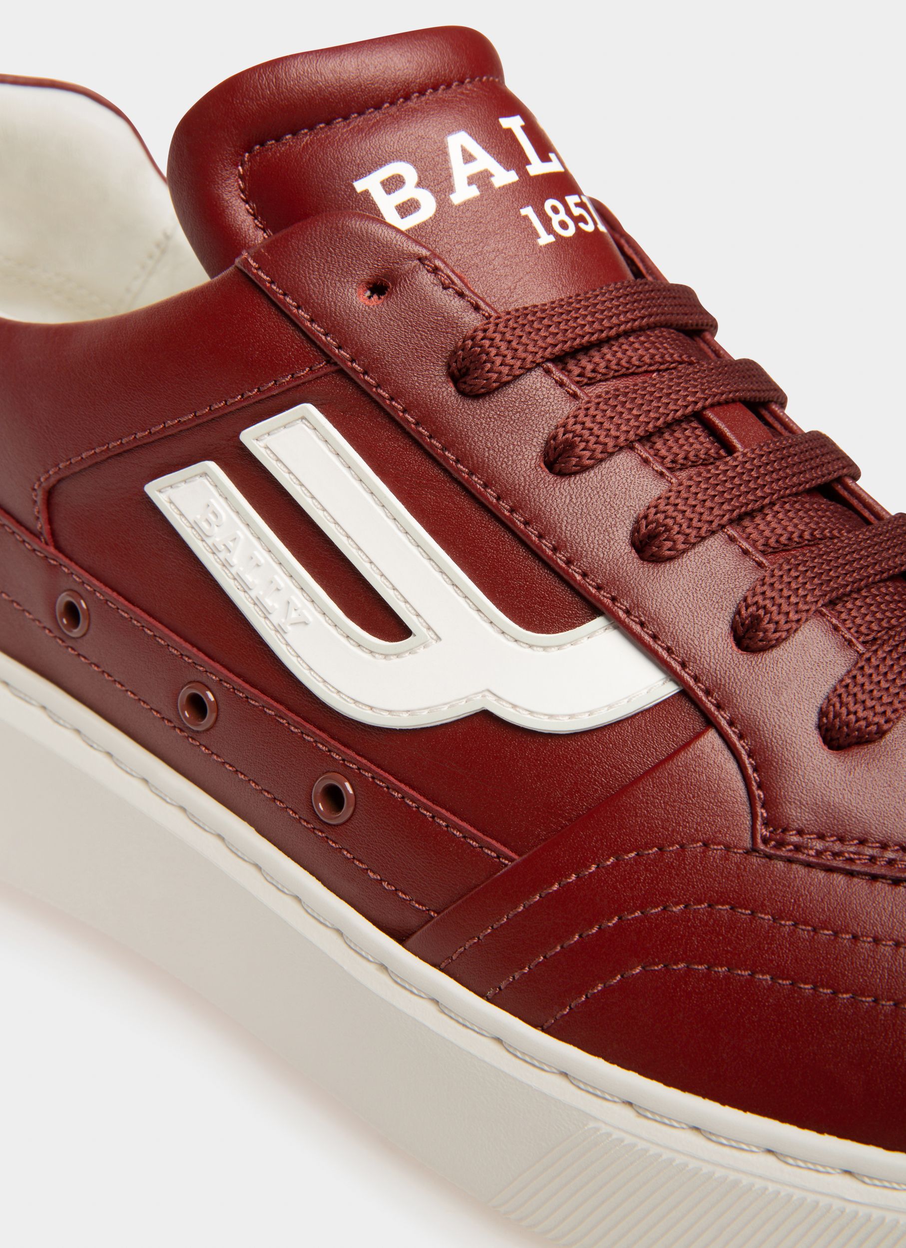 Triumph Sneaker Aus Heritage-Rotem Und Weißem Leder - Herren - Bally - 05