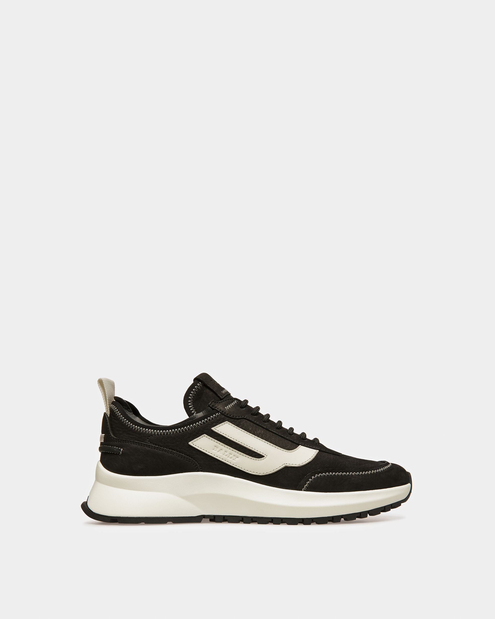 Darys Leder-Sneaker In Schwarz Und Staubweiß - Herren - Bally - 01