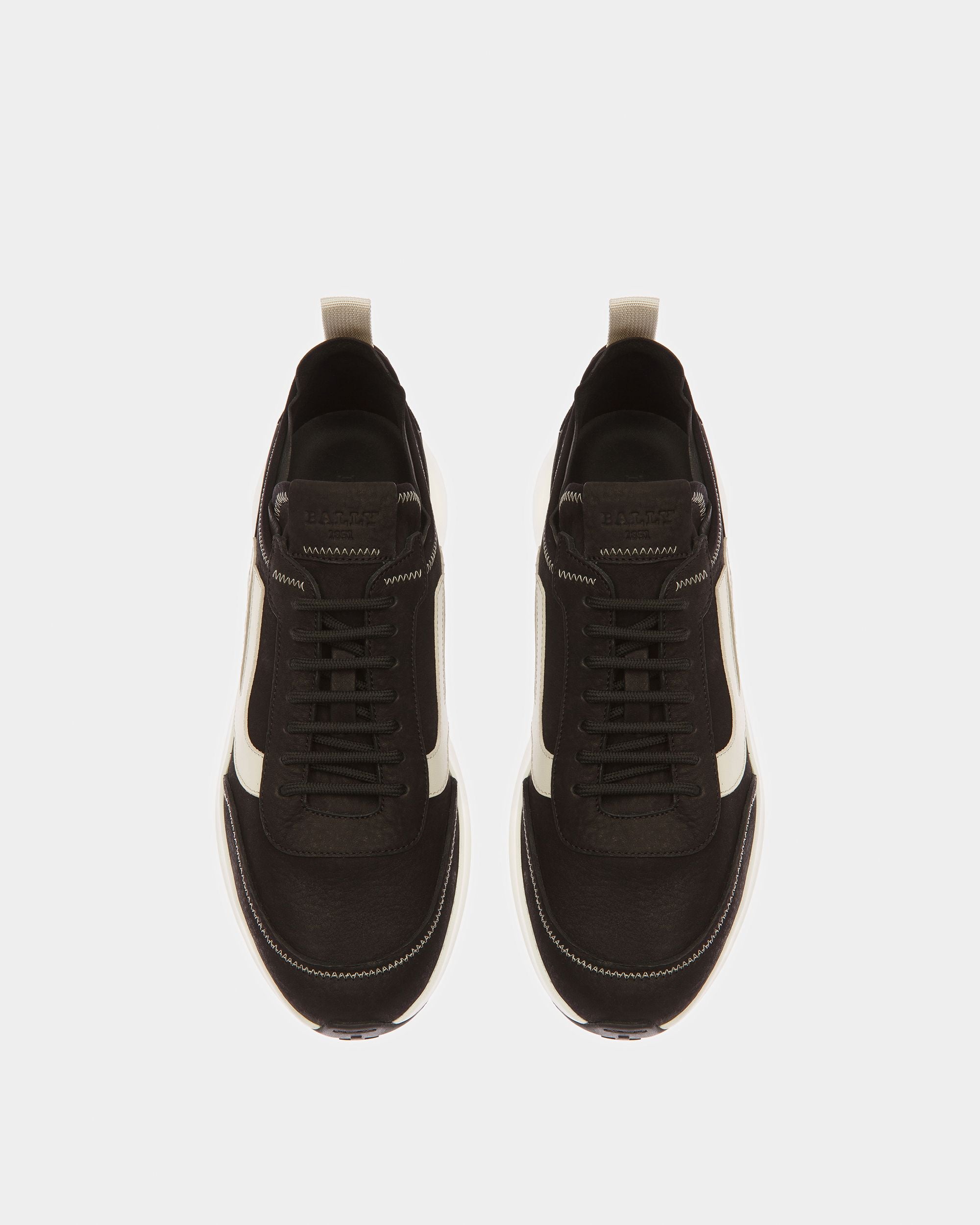 Darys Leder-Sneaker In Schwarz Und Staubweiß - Herren - Bally - 02