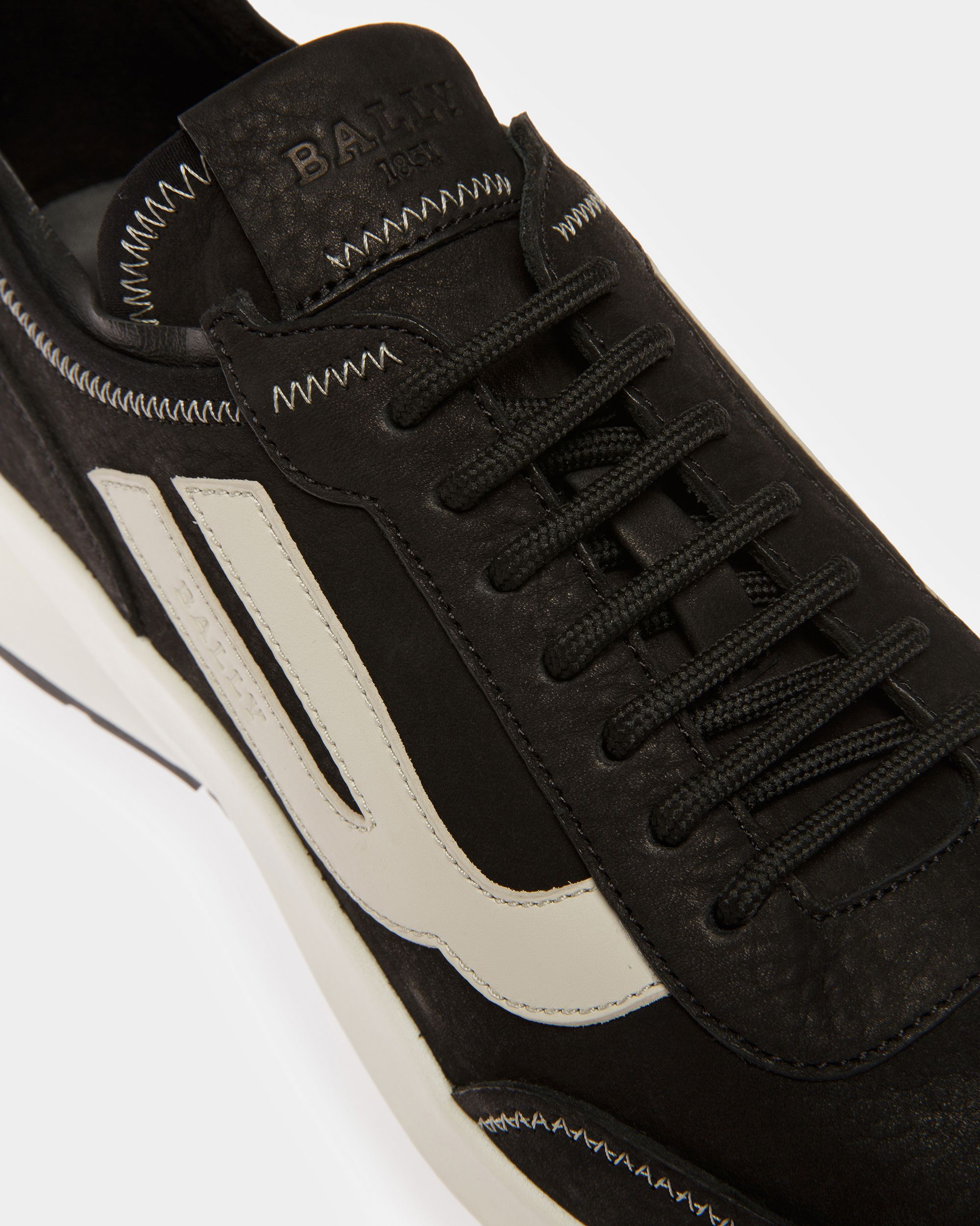 Darys Leder-Sneaker In Schwarz Und Staubweiß - Herren - Bally - 05