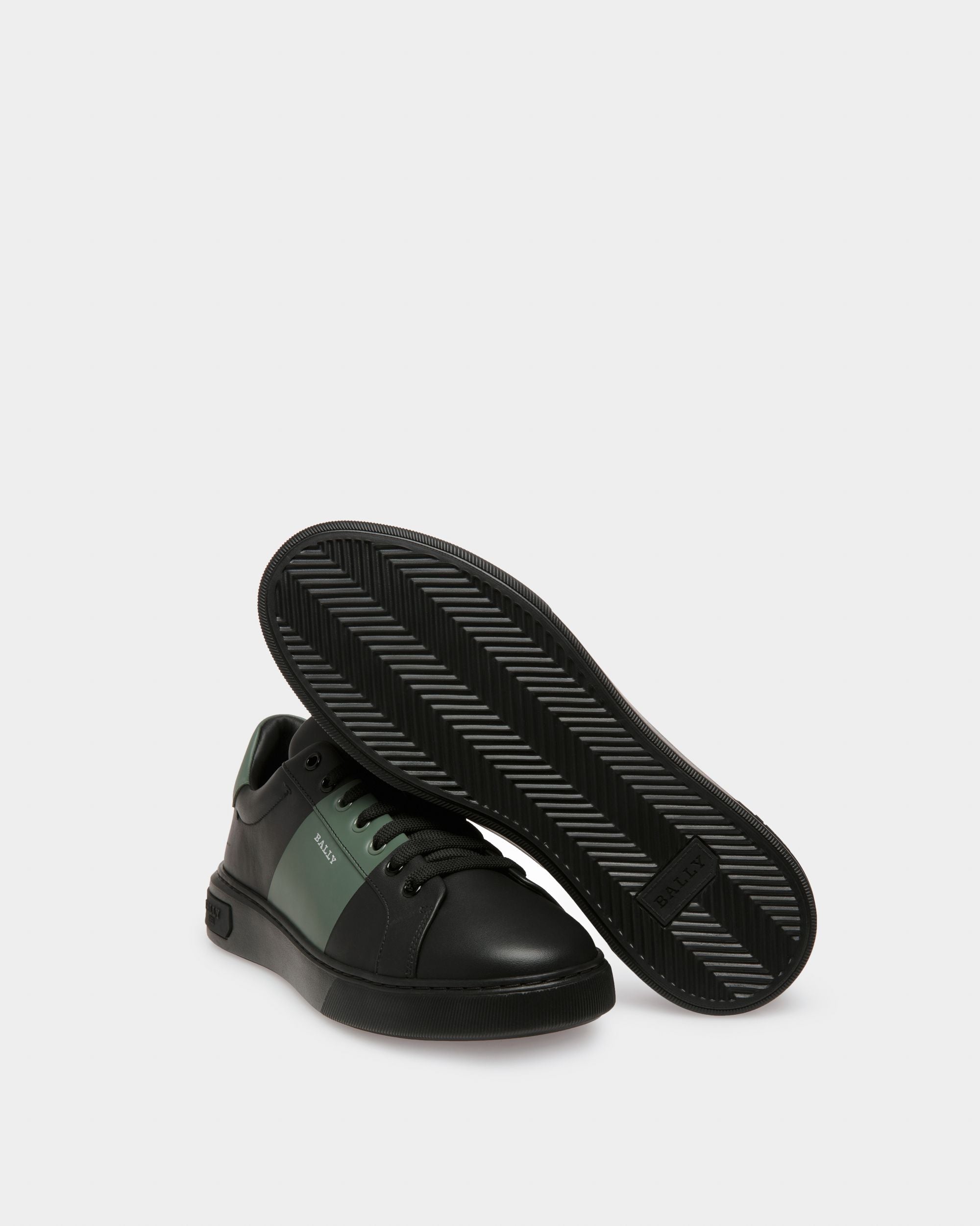Mitty Leder-Sneaker In Schwarz Und Grün - Herren - Bally - 05