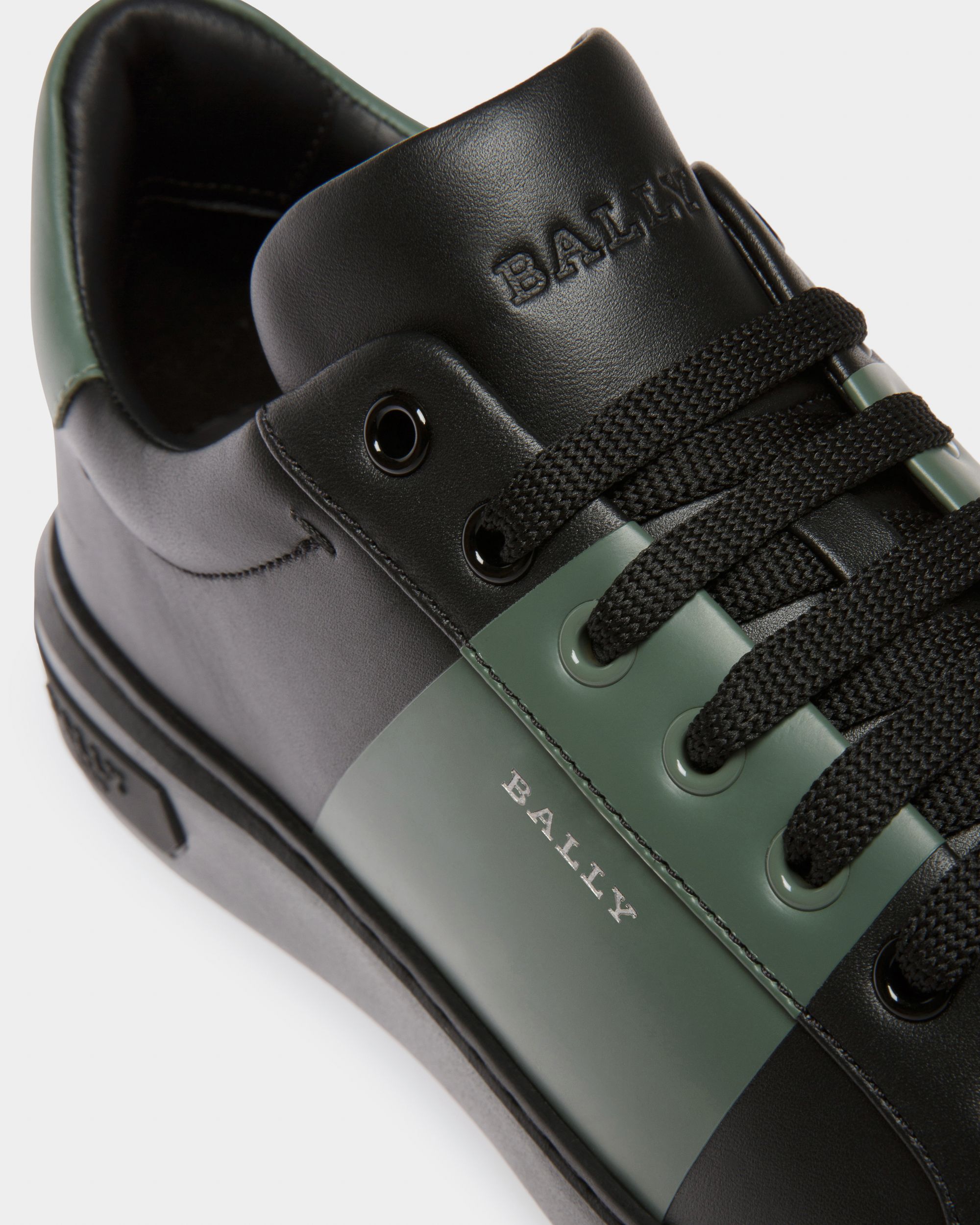 Mitty Leder-Sneaker In Schwarz Und Grün - Herren - Bally - 06