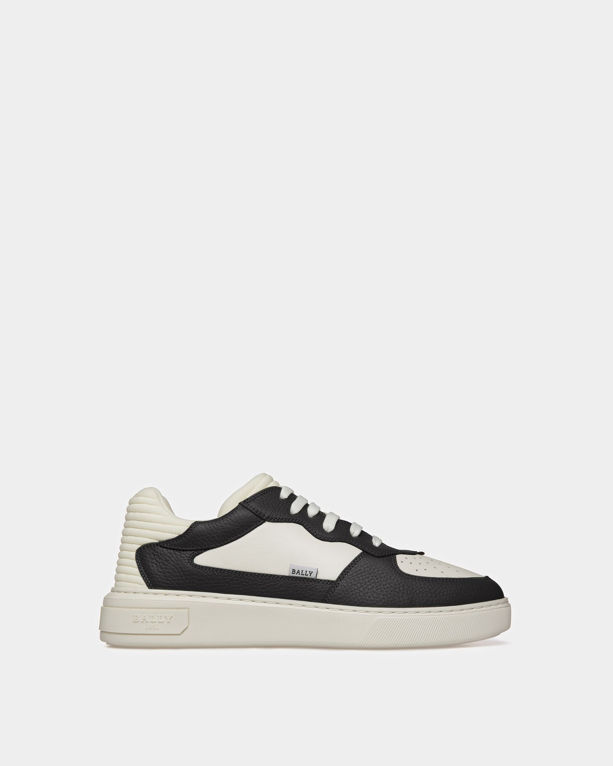 Mark Sneaker Aus Leder Und Stoff In Schwarz Und Weiß - Herren - Bally - 01