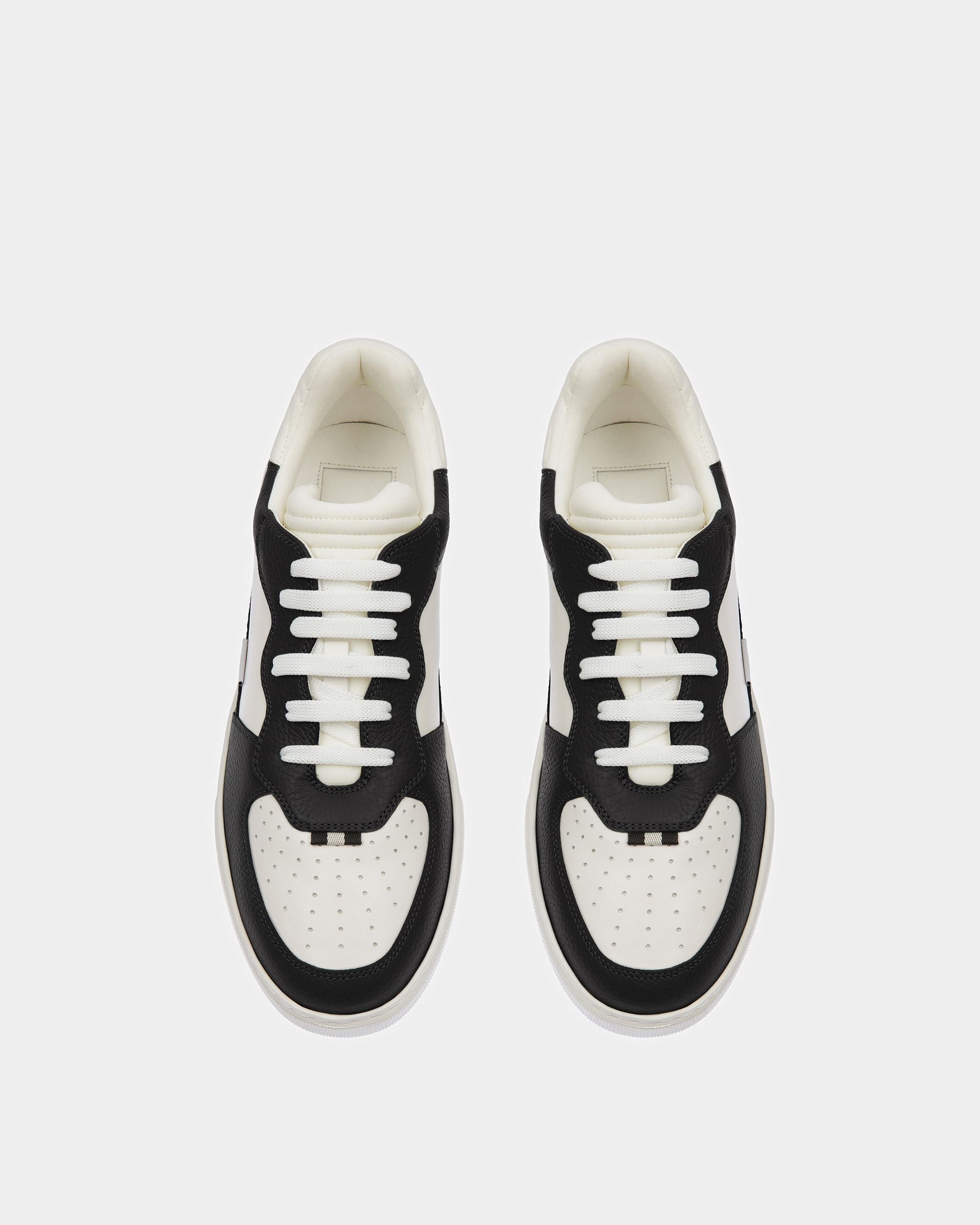 Mark Sneaker Aus Leder Und Stoff In Schwarz Und Weiß - Herren - Bally - 02