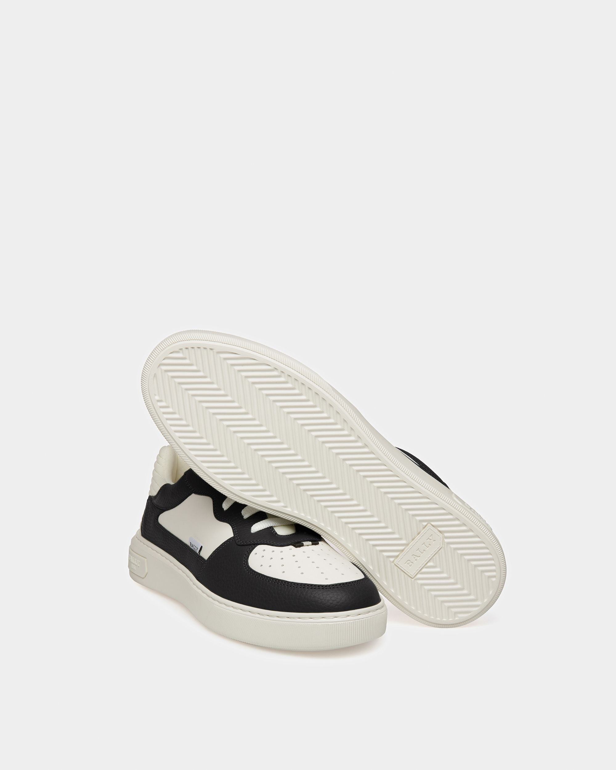 Mark Sneaker Aus Leder Und Stoff In Schwarz Und Weiß - Herren - Bally - 05