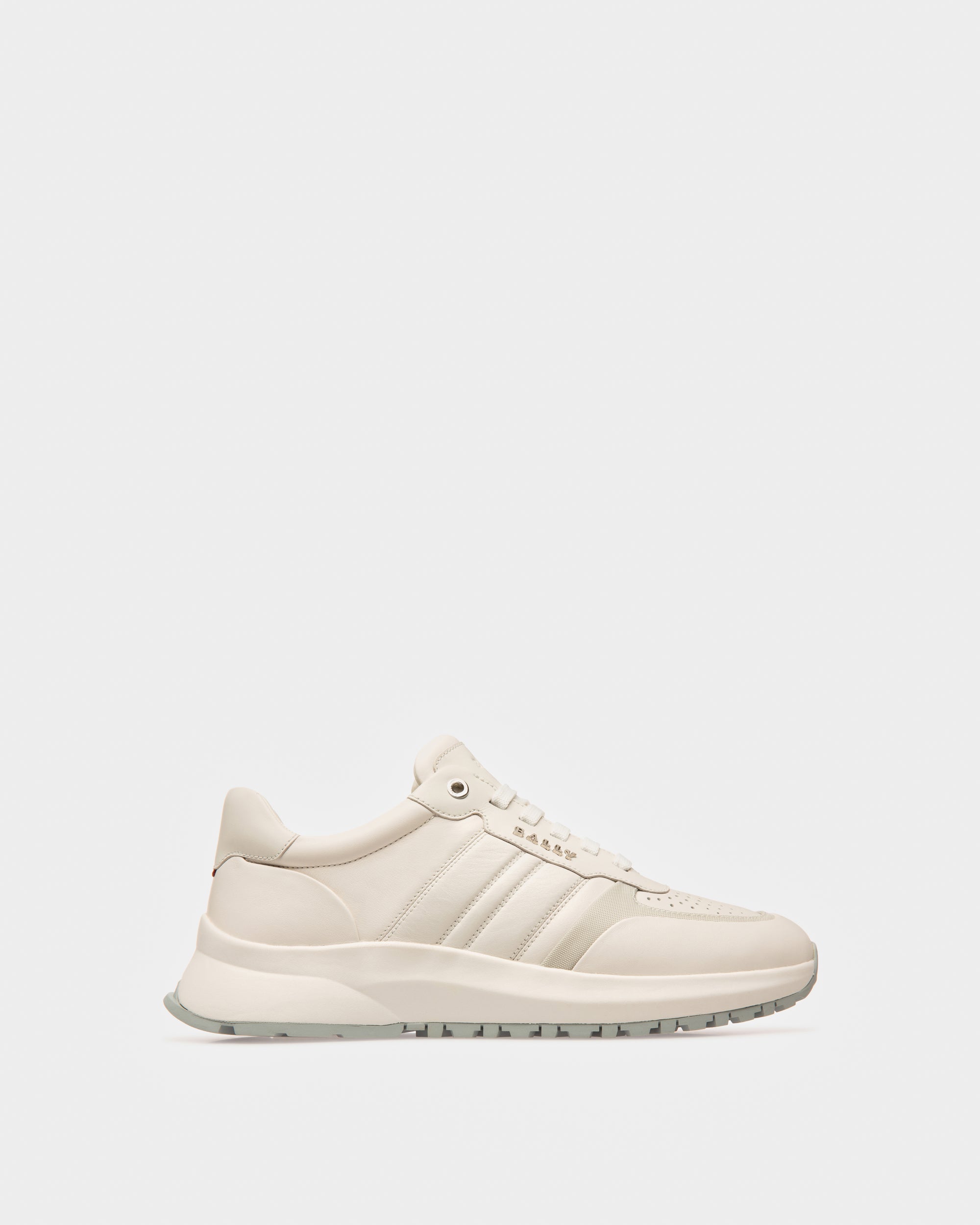 Dessye Sneaker Aus Leder Und Textil In Weiß Und Elfenbein - Herren - Bally - 01