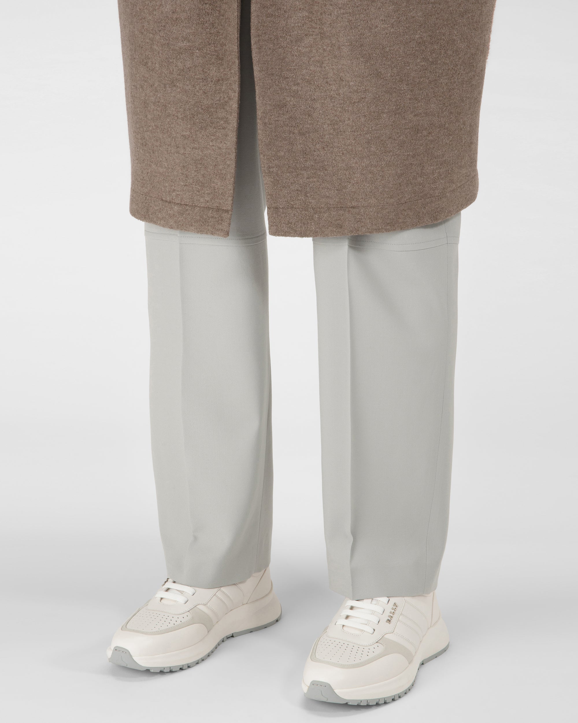 Dessye Sneaker Aus Leder Und Textil In Weiß Und Elfenbein - Herren - Bally - 06