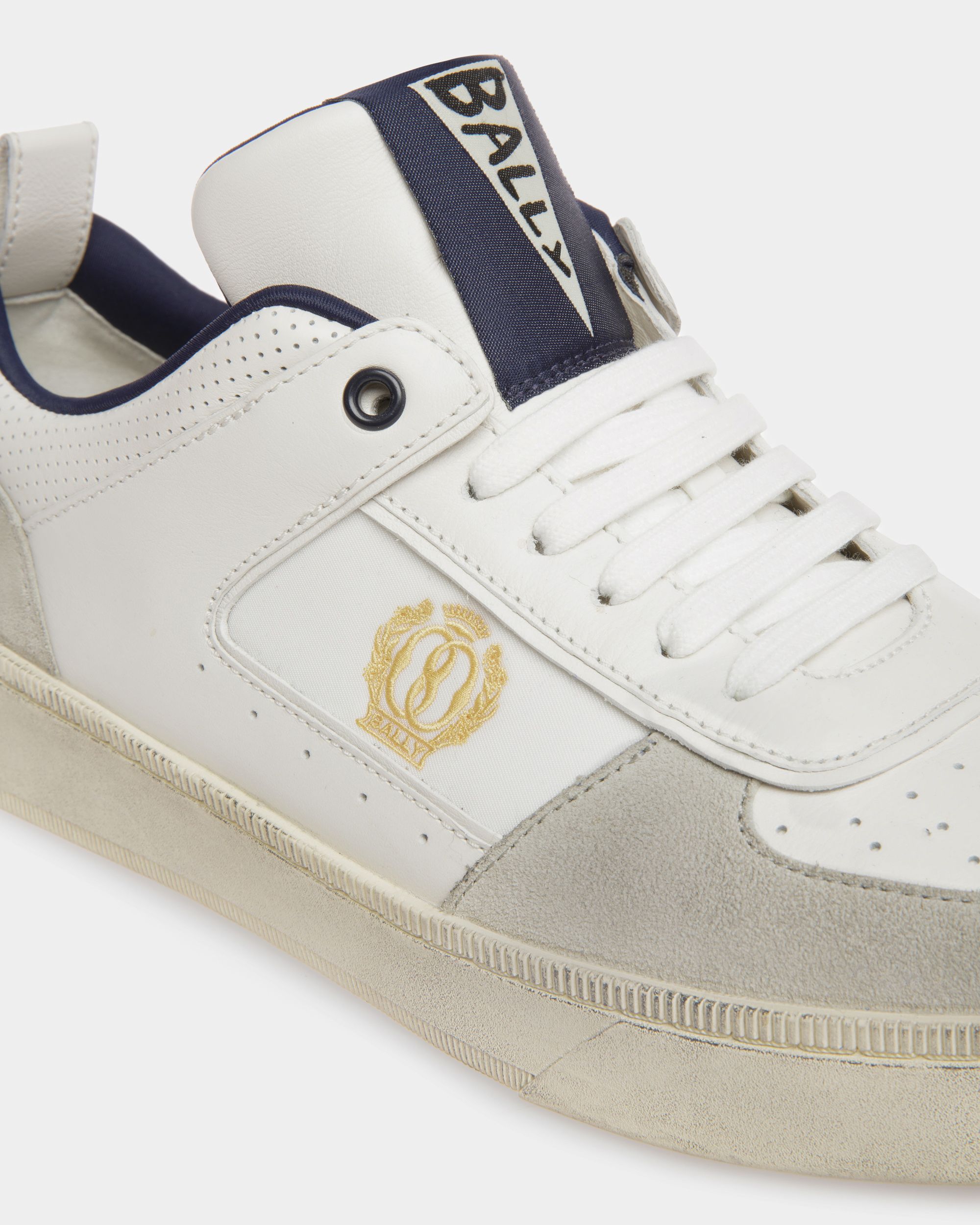 Raise Sneaker Aus Leder und Stoff in Staubweiß und Mitternachtsblau - Herren - Bally - 05