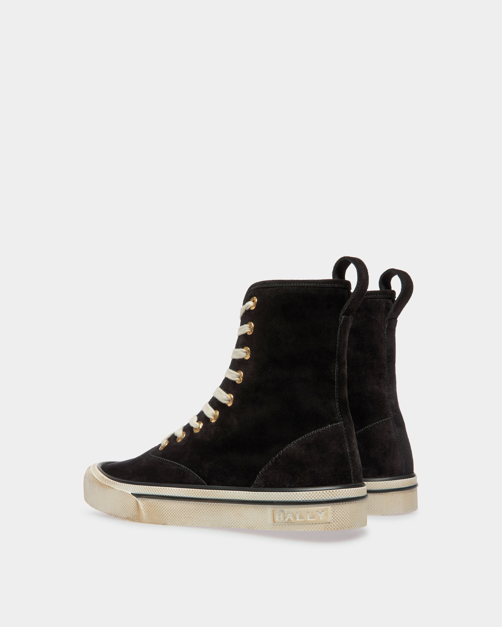 Santa Ana High-Top-Sneaker Aus Schwarzem Veloursleder - Herren - Bally - 03