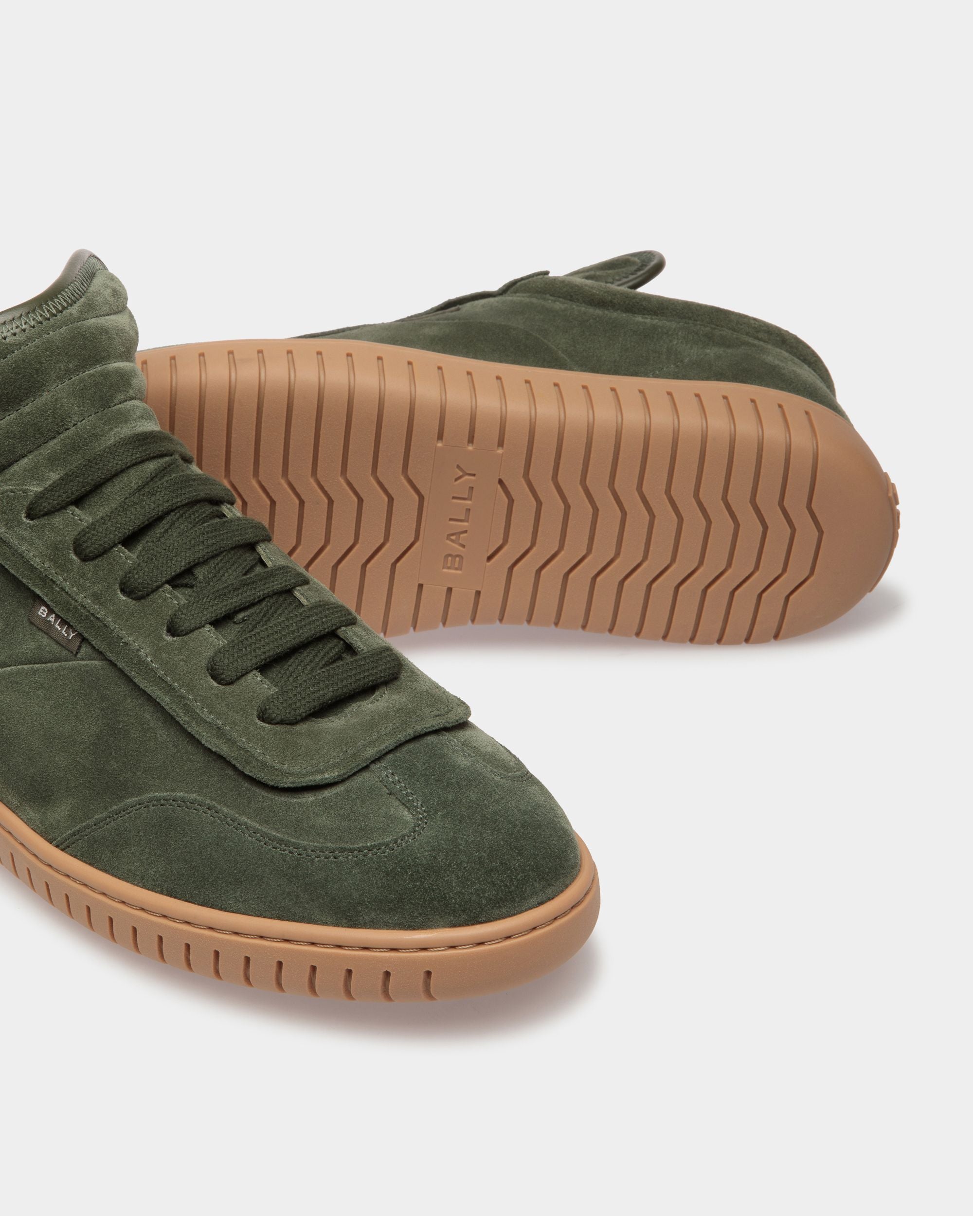 Player Sneaker Aus Grünem Und Bernsteinfarbenem Leder - Herren - Bally - 05