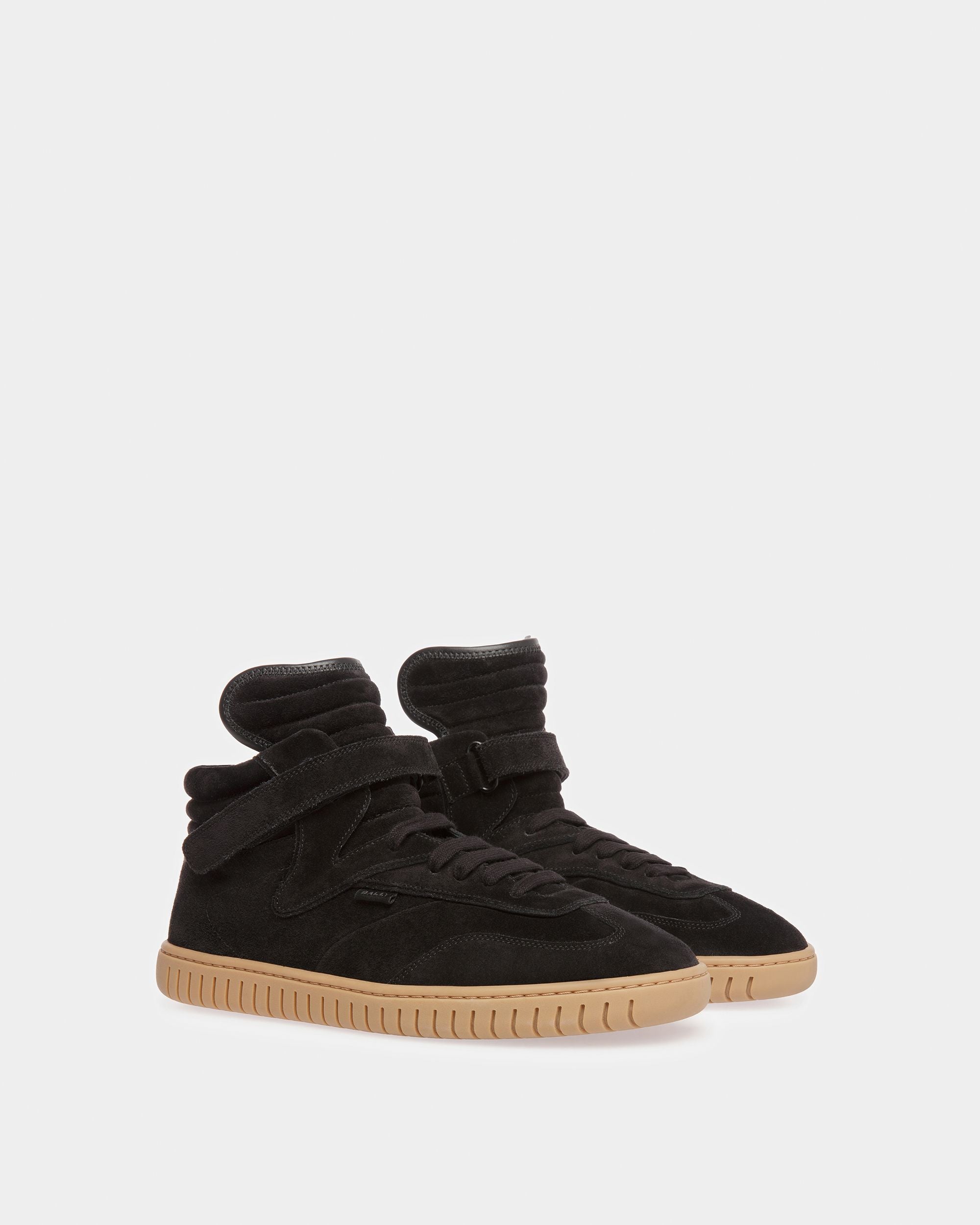 Player Sneaker Aus Schwarzem Und Bernsteinfarbenem Leder - Herren - Bally - 02