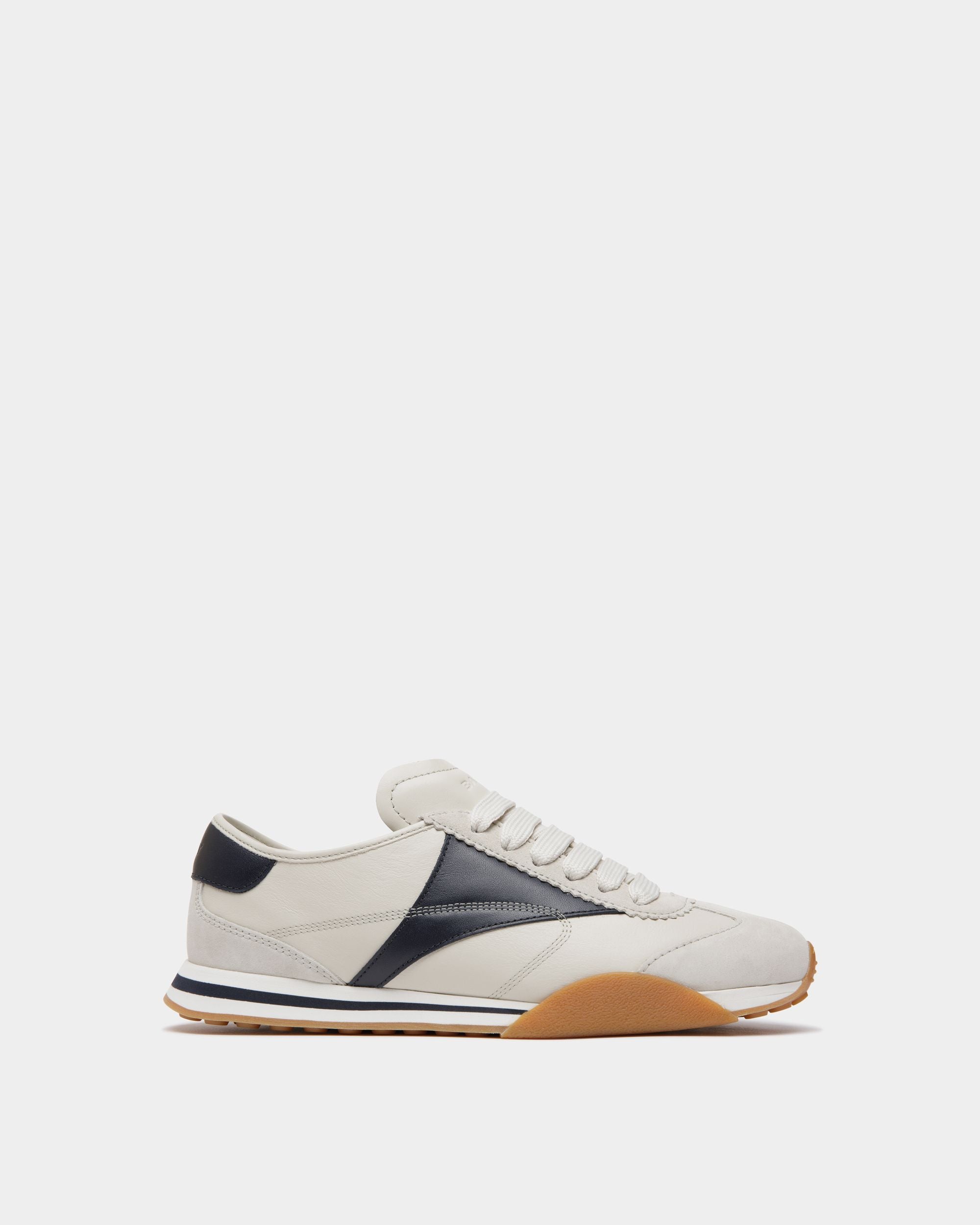 Sussex Sneaker aus weißem und Navy blau Leder - Herren - Bally - 01