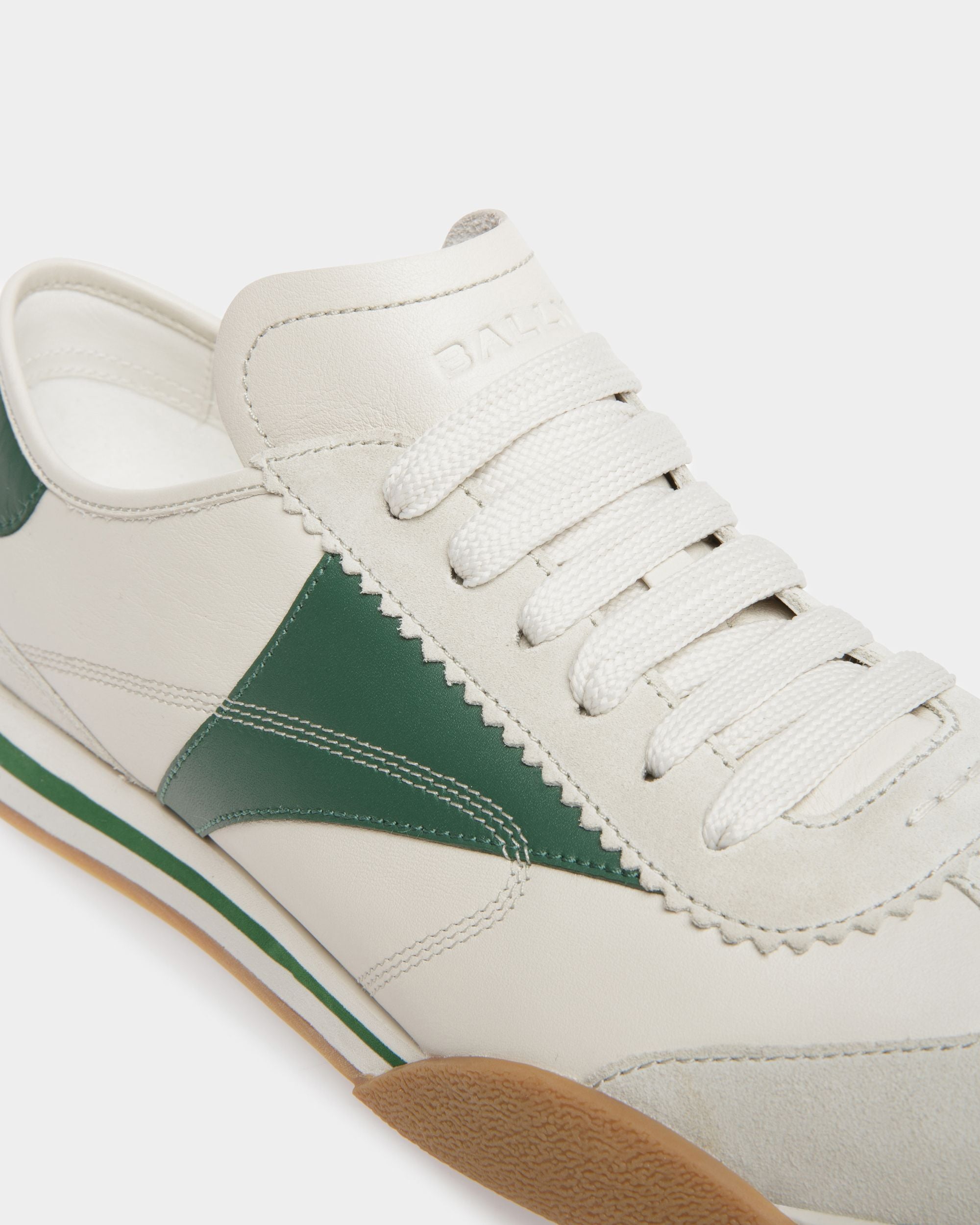 Sussex Sneaker Aus Leder In Staubweiß Und Kelly Green - Herren - Bally - 06