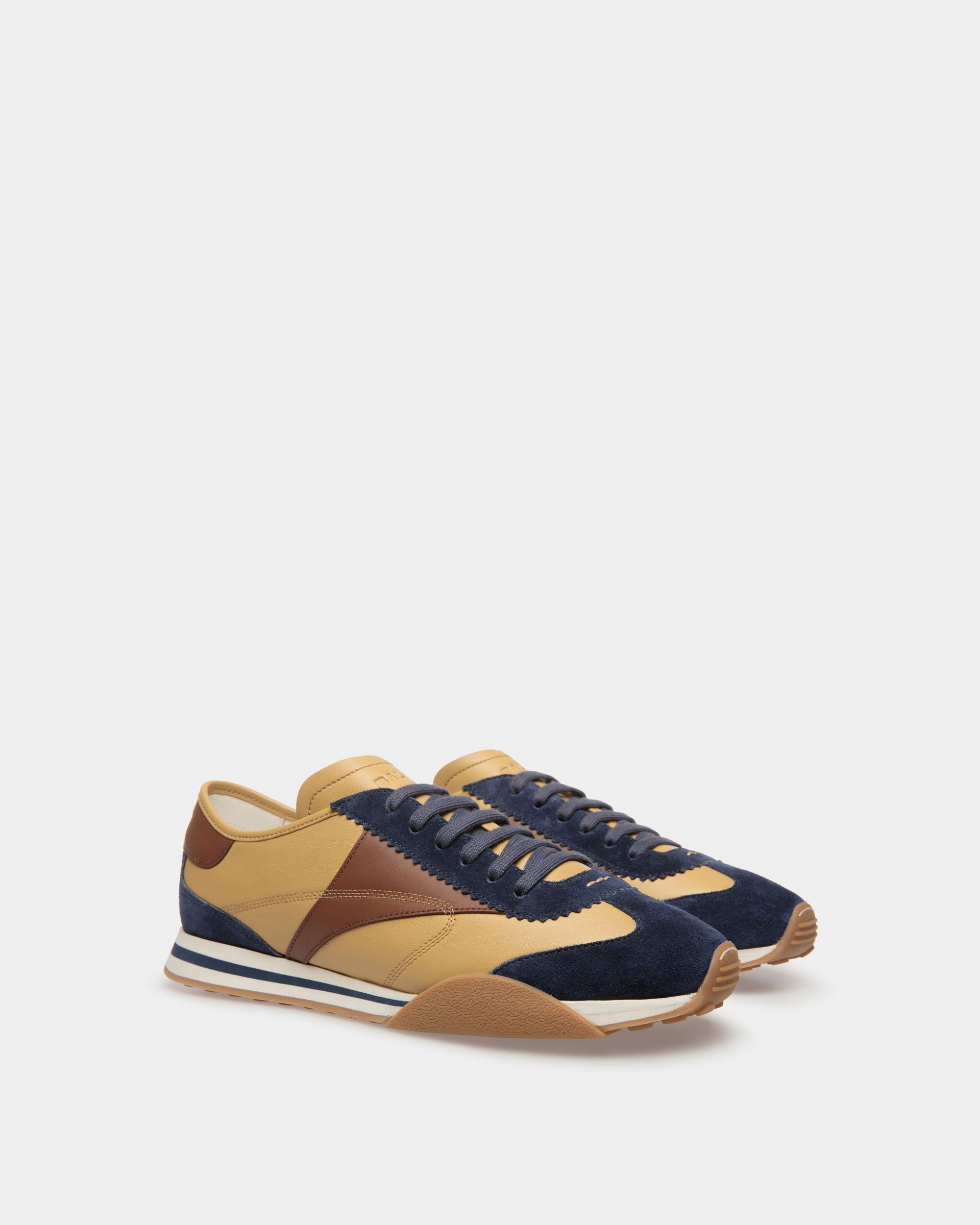 Sussex Sneaker Aus Leder In Marineblau Und Braun - Herren - Bally - 03