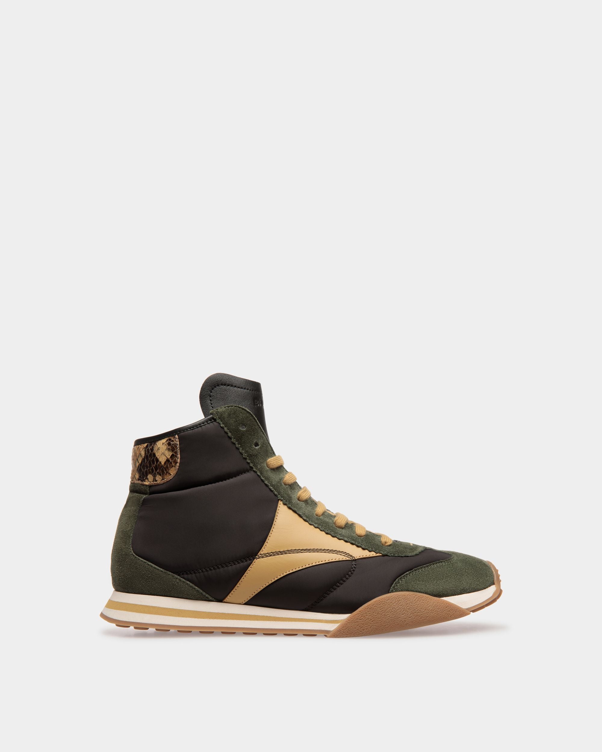 Sussex Sneaker Aus Leder und Stoff und Grün und Schwarz - Herren - Bally - 01
