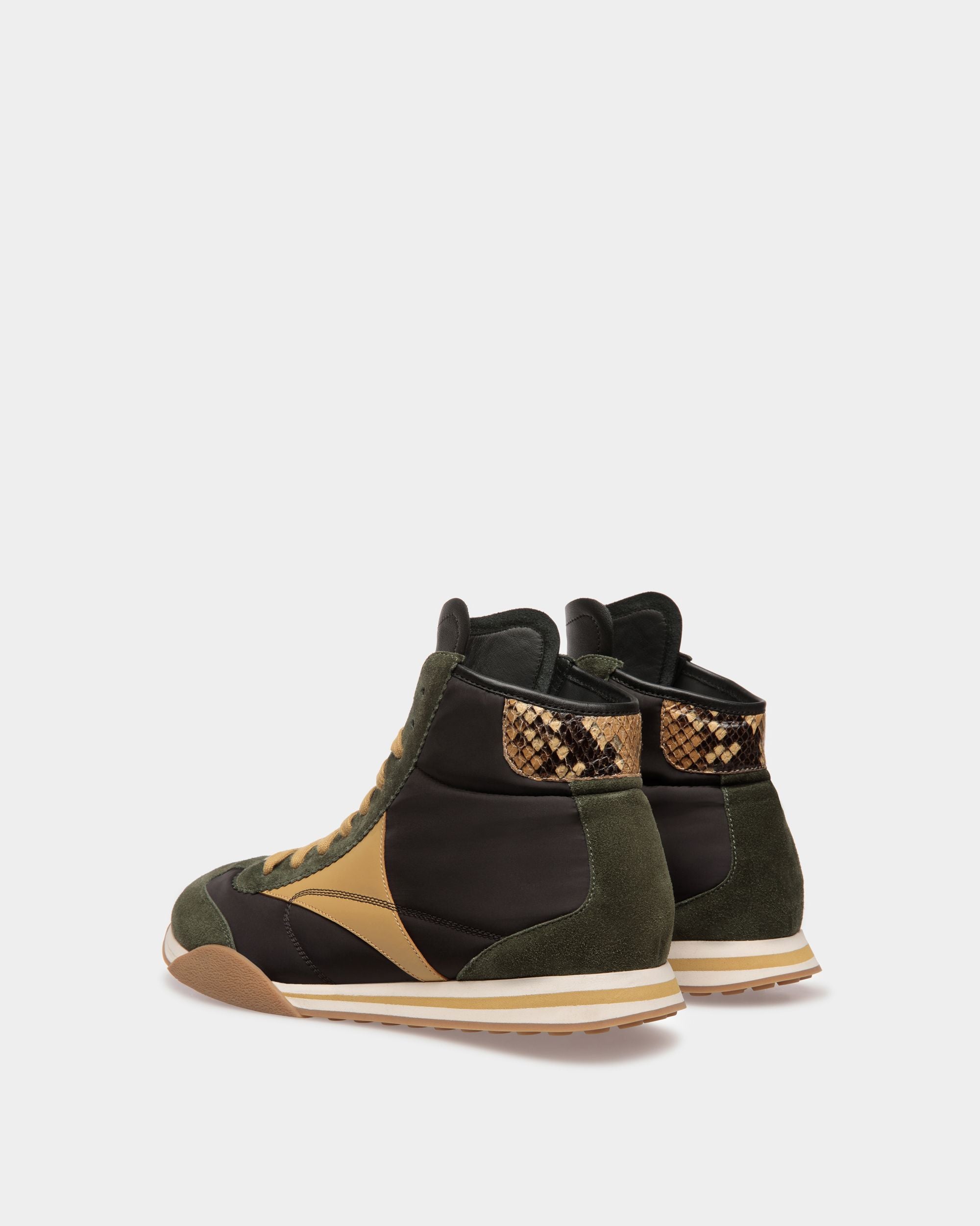 Sussex Sneaker Aus Leder und Stoff und Grün und Schwarz - Herren - Bally - 03