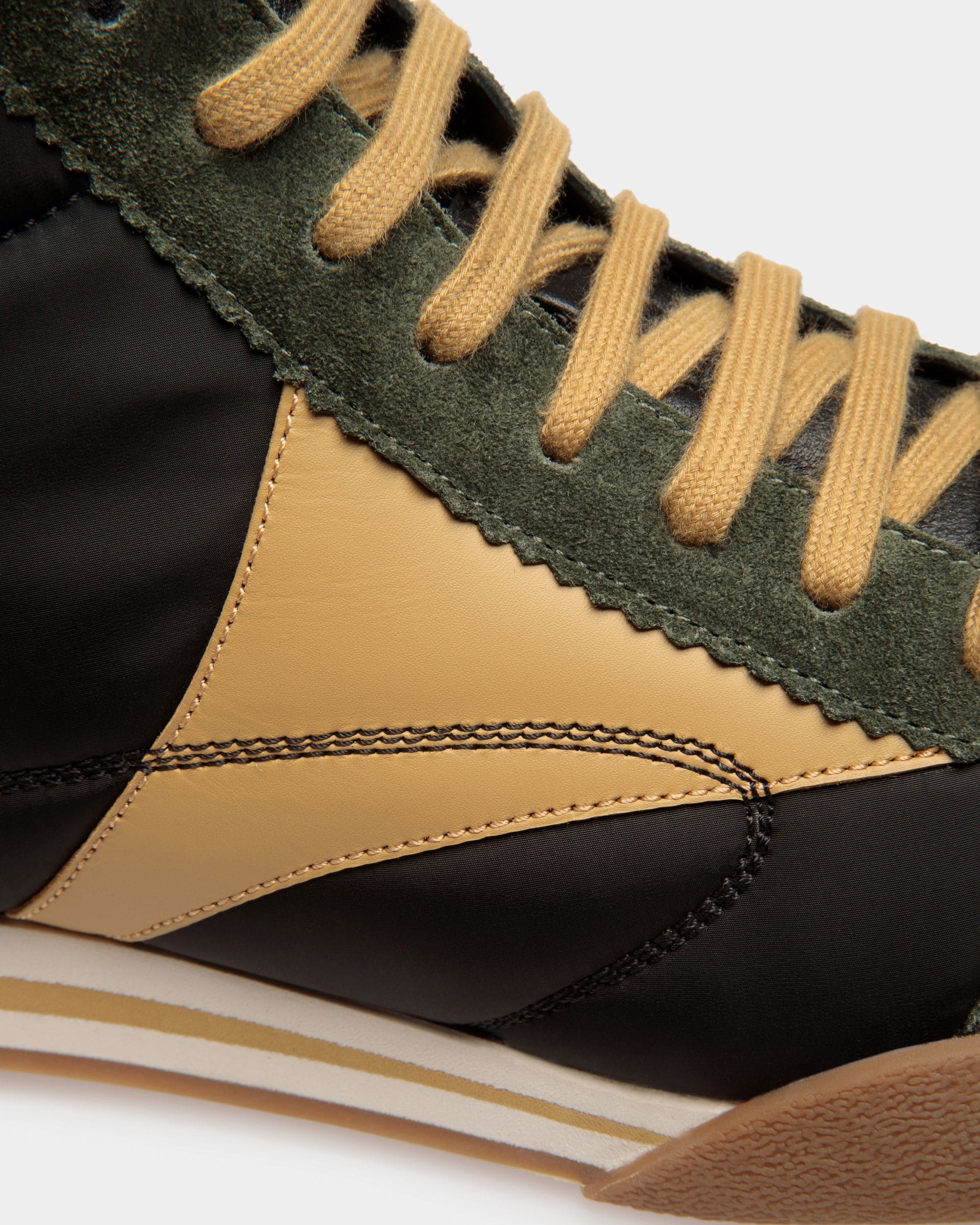 Sussex Sneaker Aus Leder und Stoff und Grün und Schwarz - Herren - Bally - 05