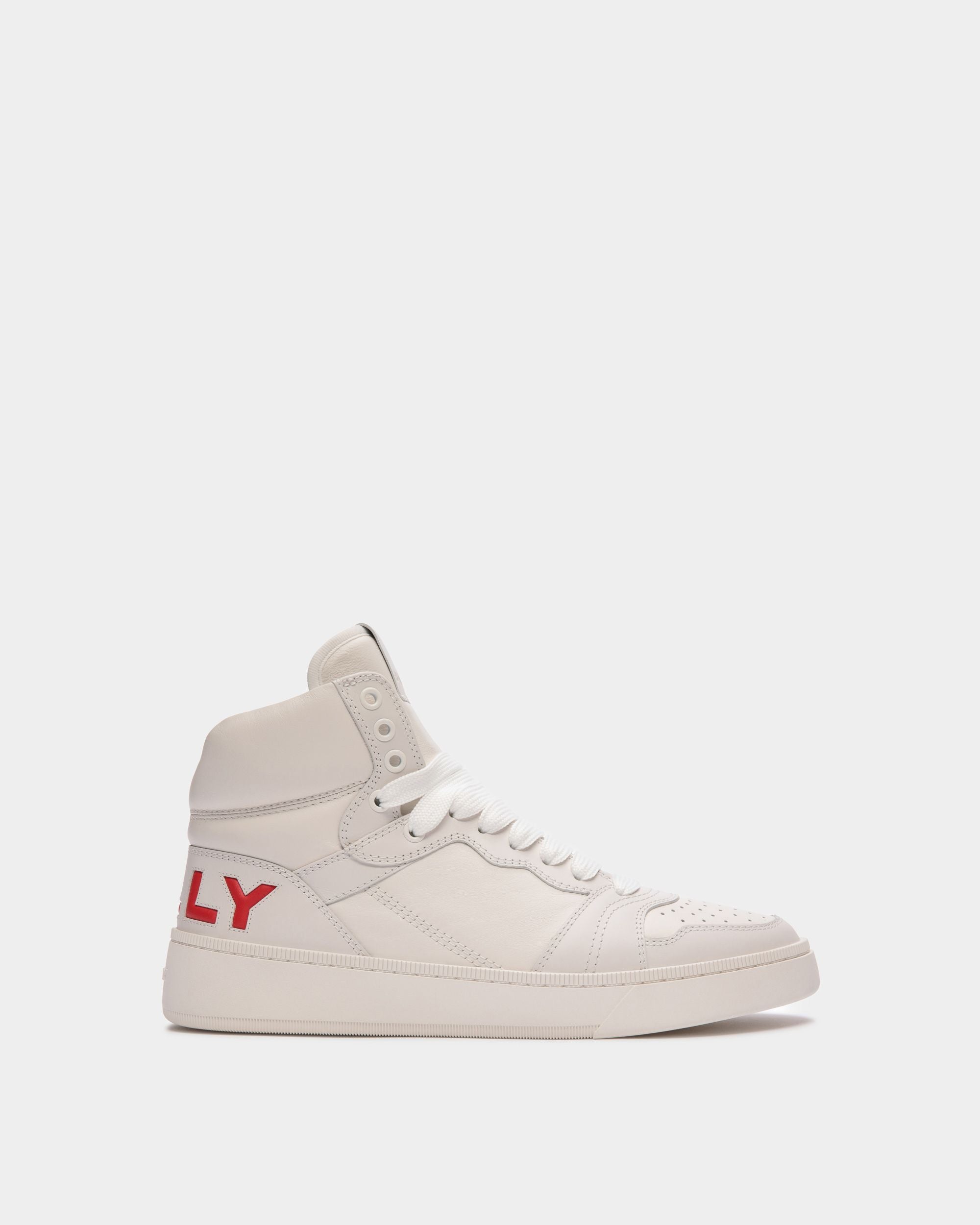 Raise High-Top-Sneaker Aus Weißem Leder - Herren - Bally - 01