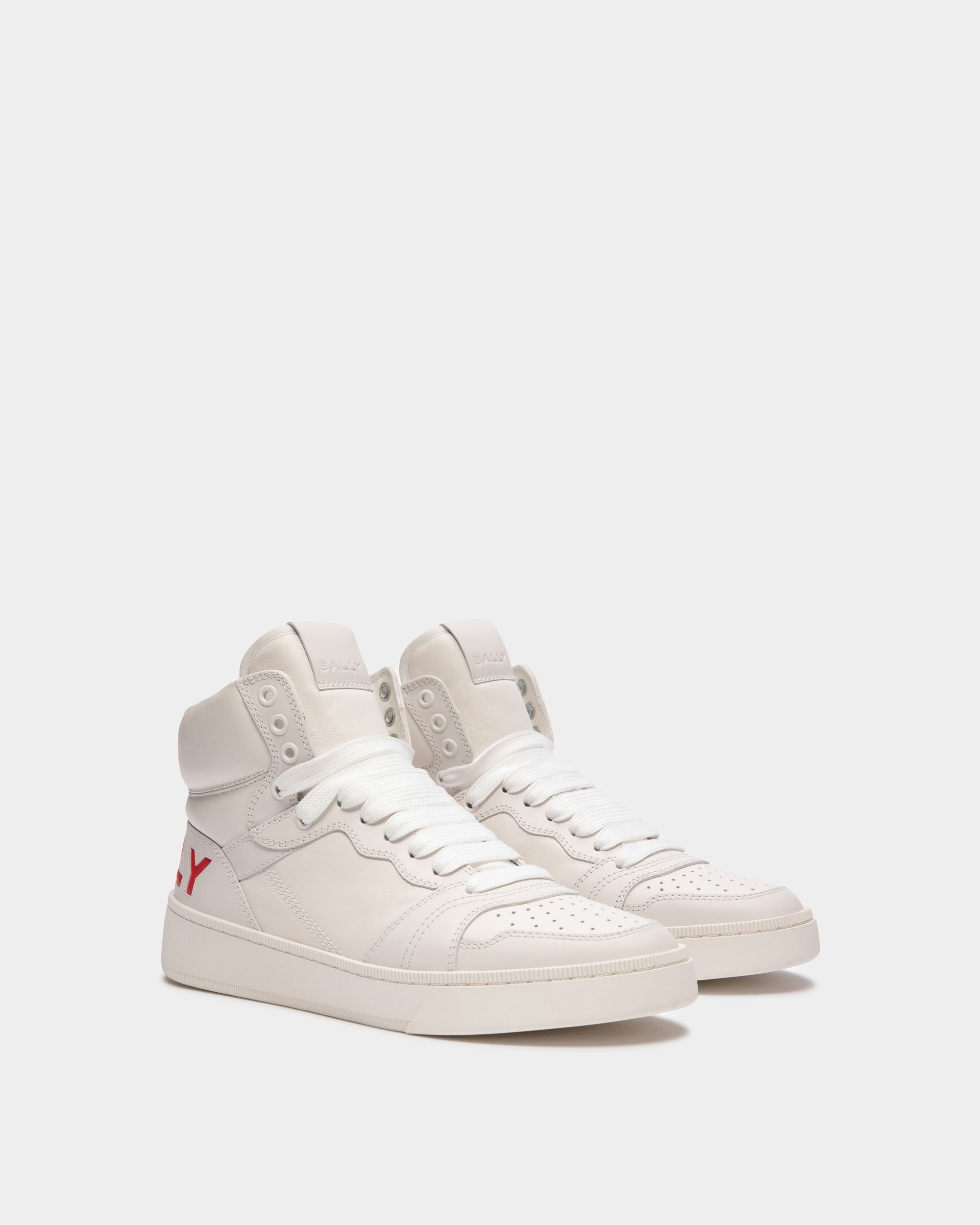 Raise High-Top-Sneaker Aus Weißem Leder - Herren - Bally - 02