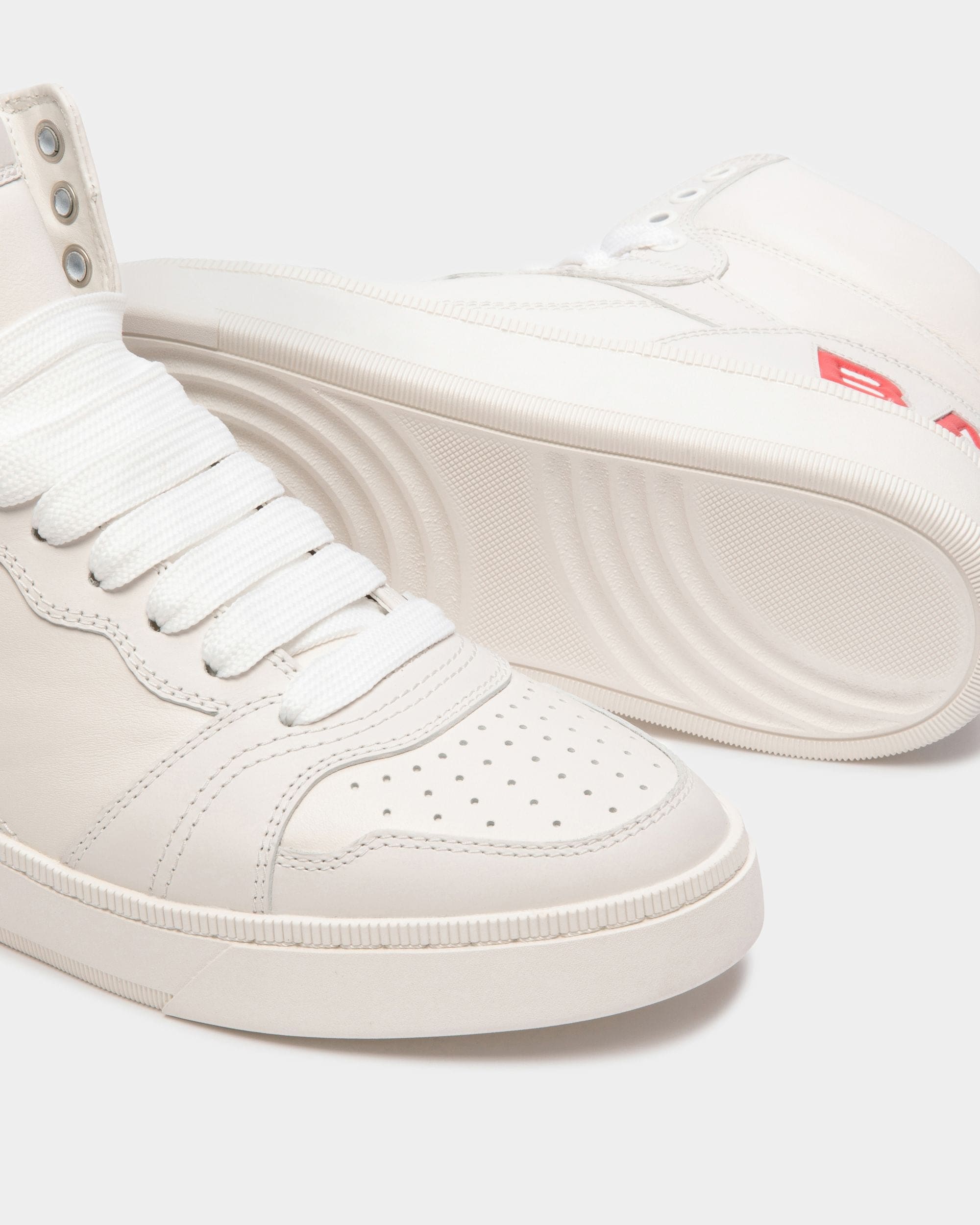 Raise High-Top-Sneaker Aus Weißem Leder - Herren - Bally - 04