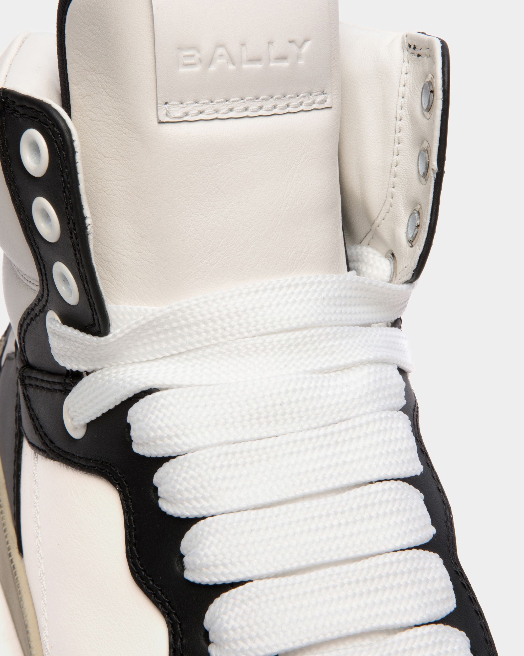 Raise High-Top-Sneaker Aus Leder In Schwarz Und Weiß - Herren - Bally - 05