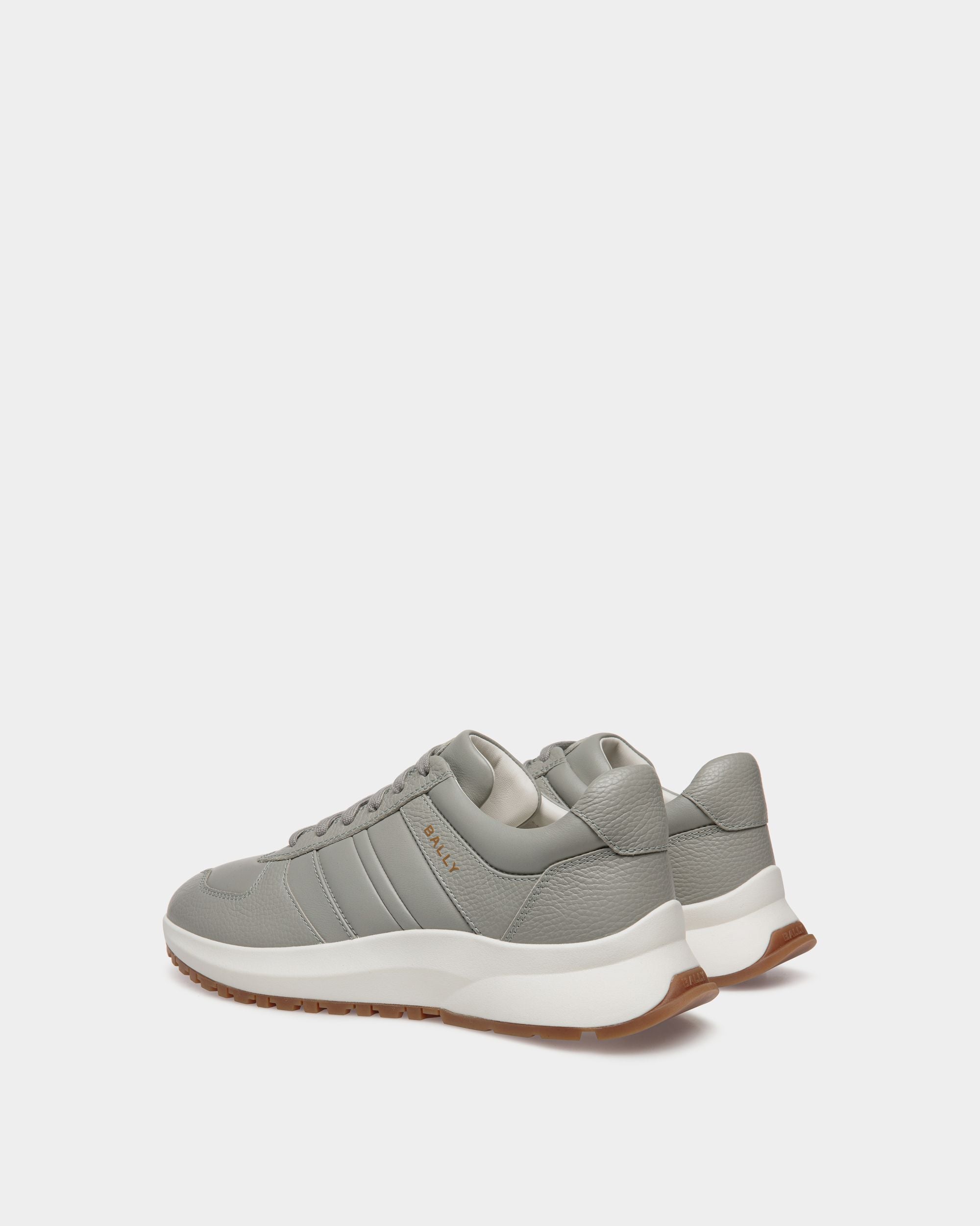 Outline Sneaker Aus Genarbtem Leder In Grau - Herren - Bally - 03