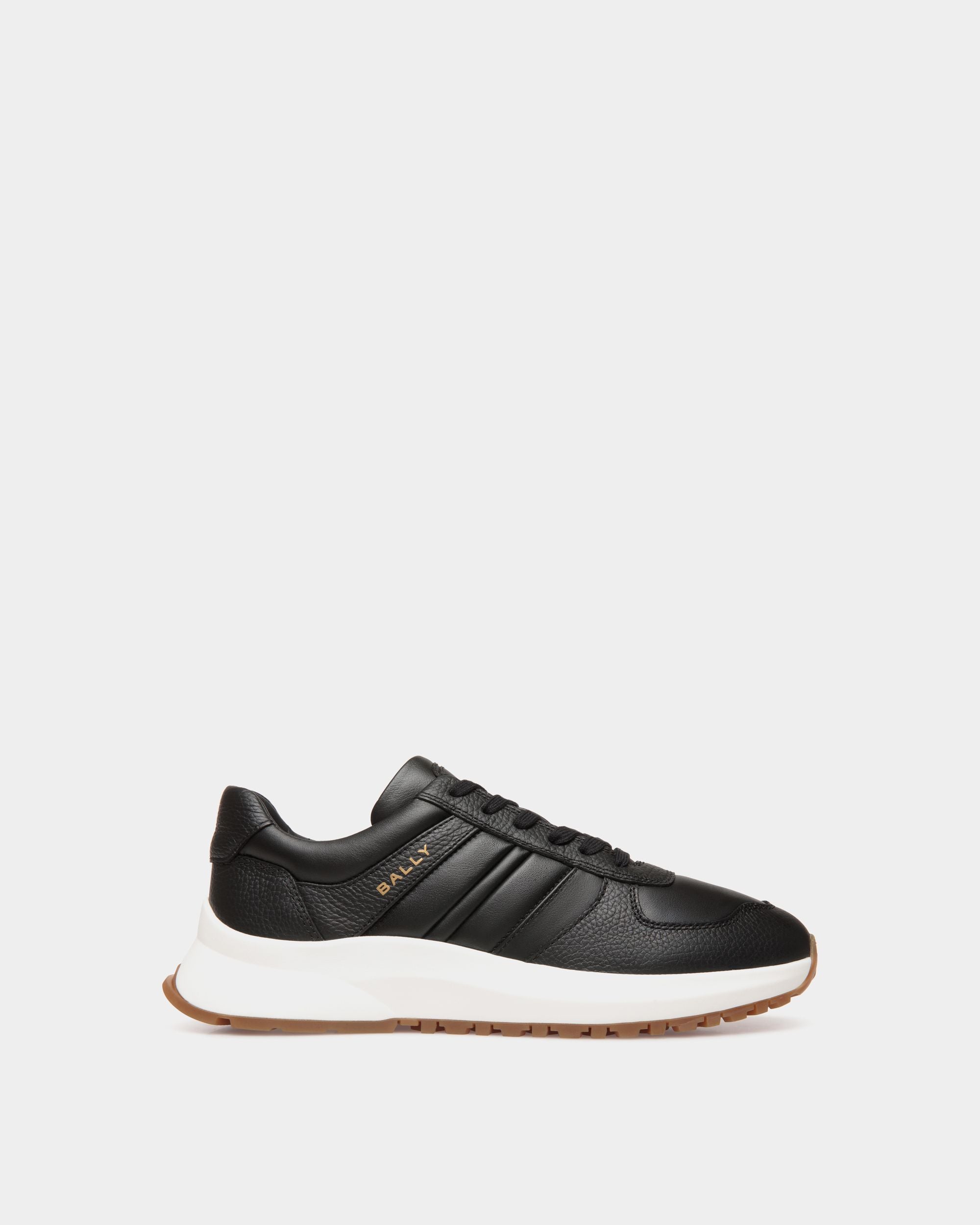 Outline Sneaker Aus Leder In Schwarz - Herren - Bally - 01