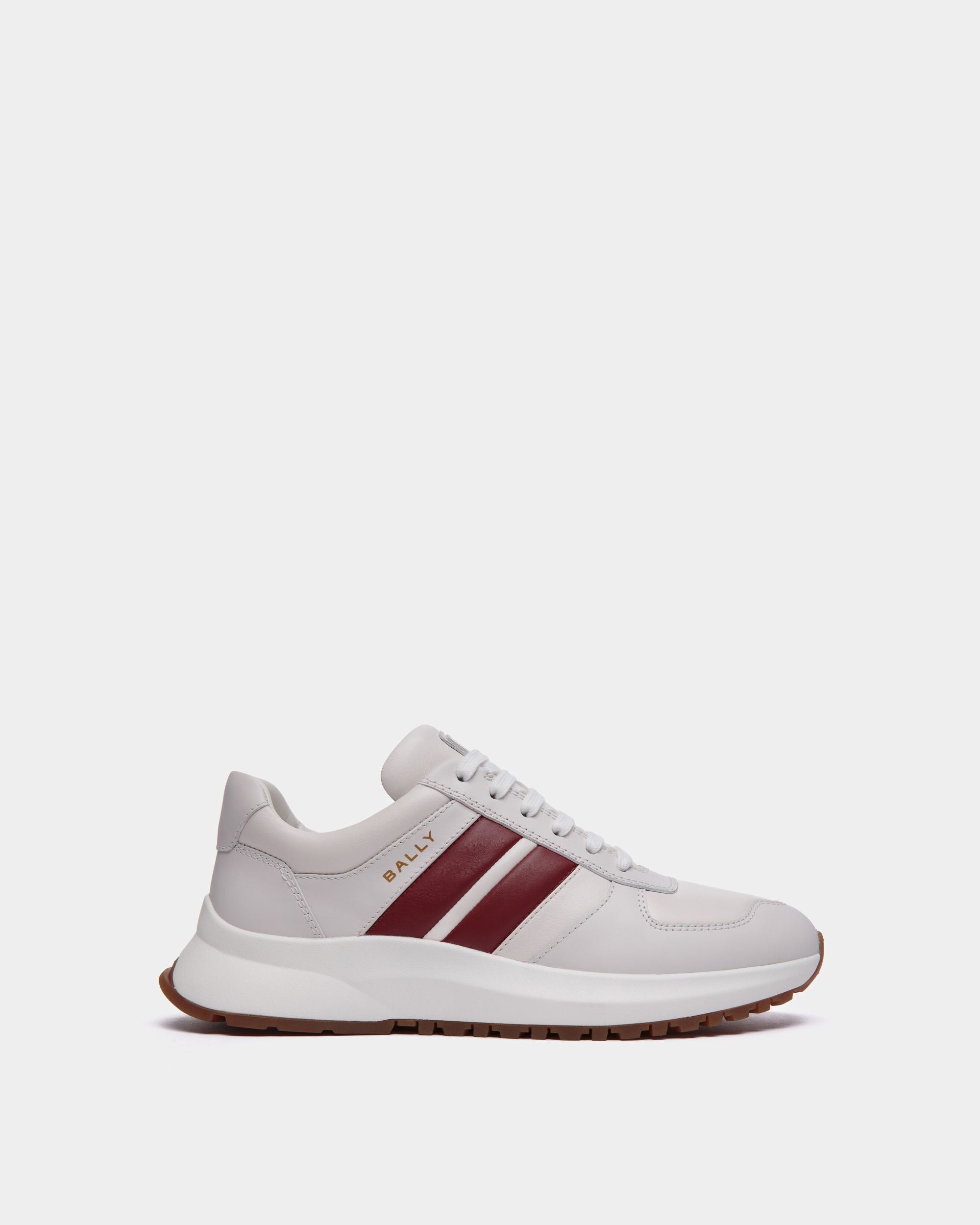 Outline Sneaker Aus Leder In Weiß - Herren - Bally - 01