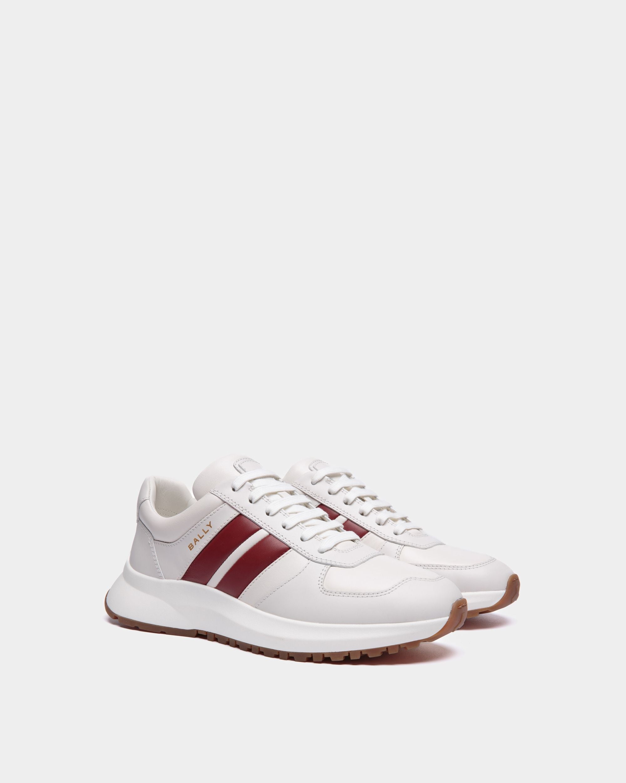 Outline Sneaker Aus Leder In Weiß - Herren - Bally - 03