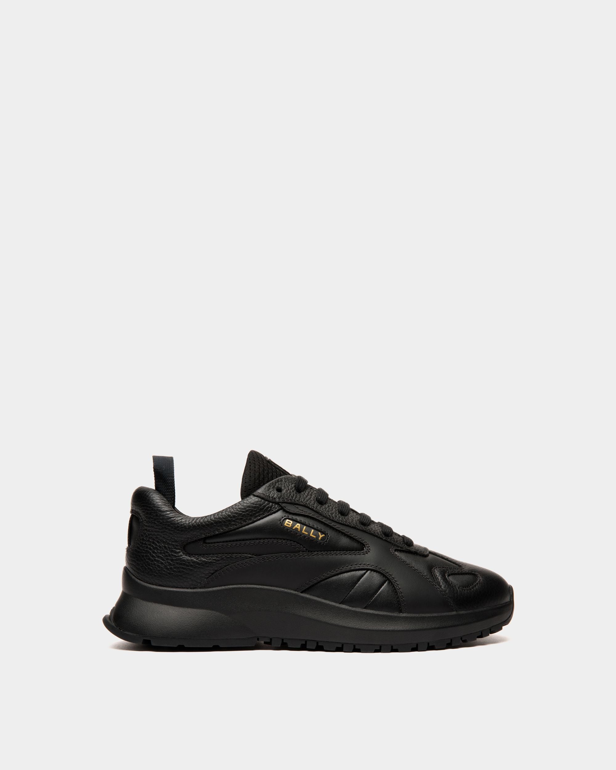 Outline Sneaker Aus Leder In Schwarz - Herren - Bally - 01