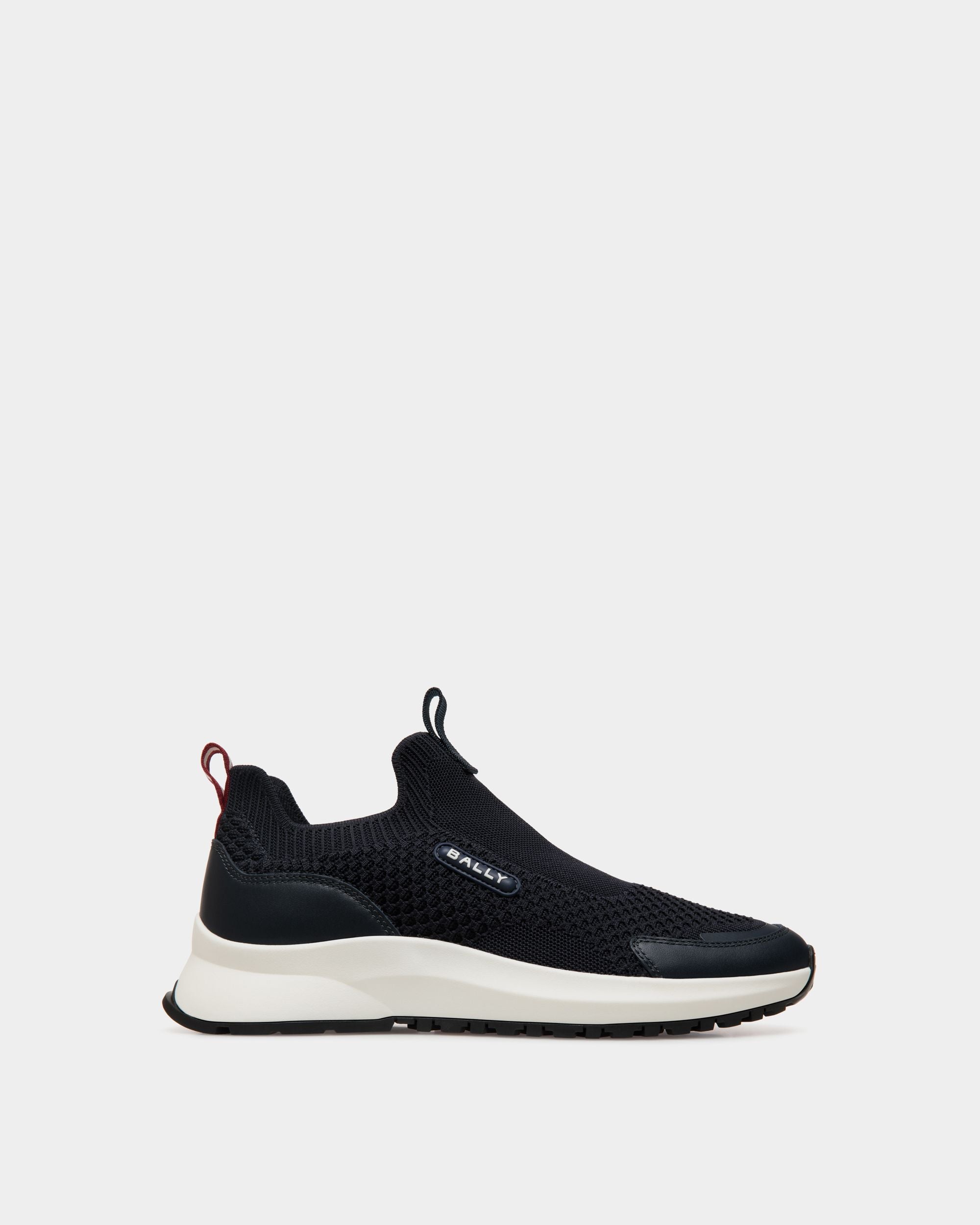 Outline Sneaker Aus Strickgewebe In Navy Blue - Herren - Bally - 01