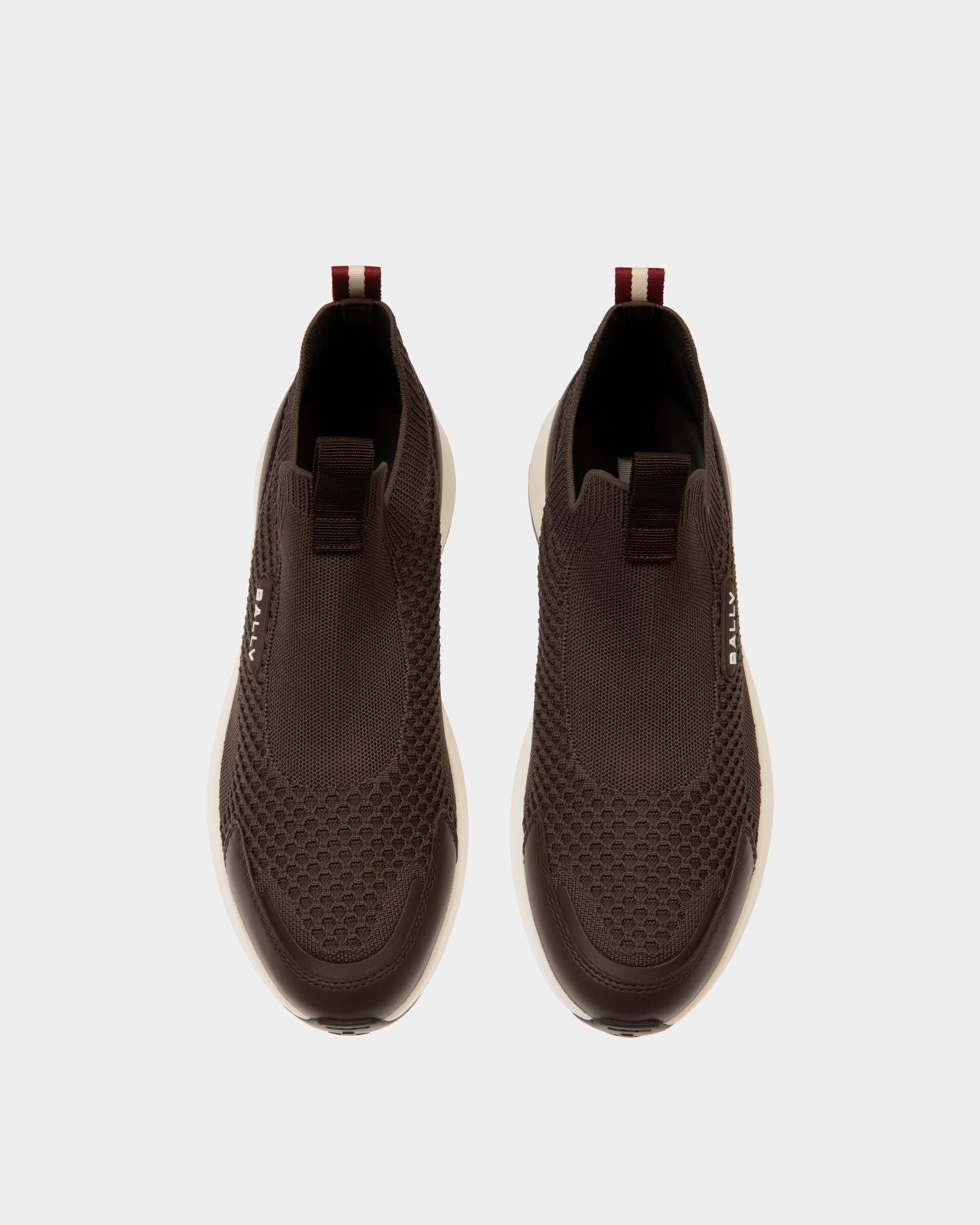 Sneakers Outline Aus Strickgewebe In Ebenholzschwarz - Herren - Bally - 05