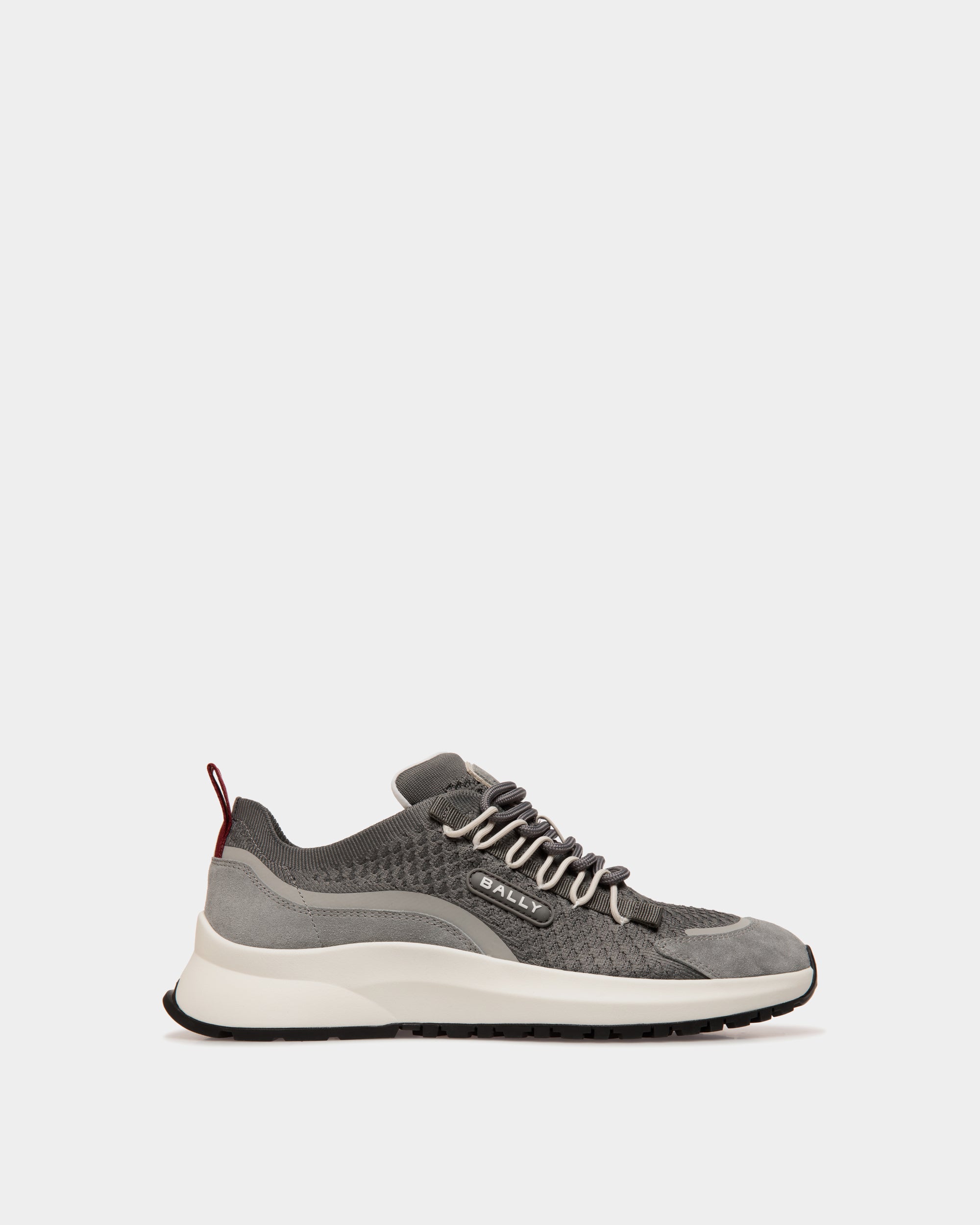 Outline Sneaker Aus Strickgewebe In Light Grey - Herren - Bally - 01