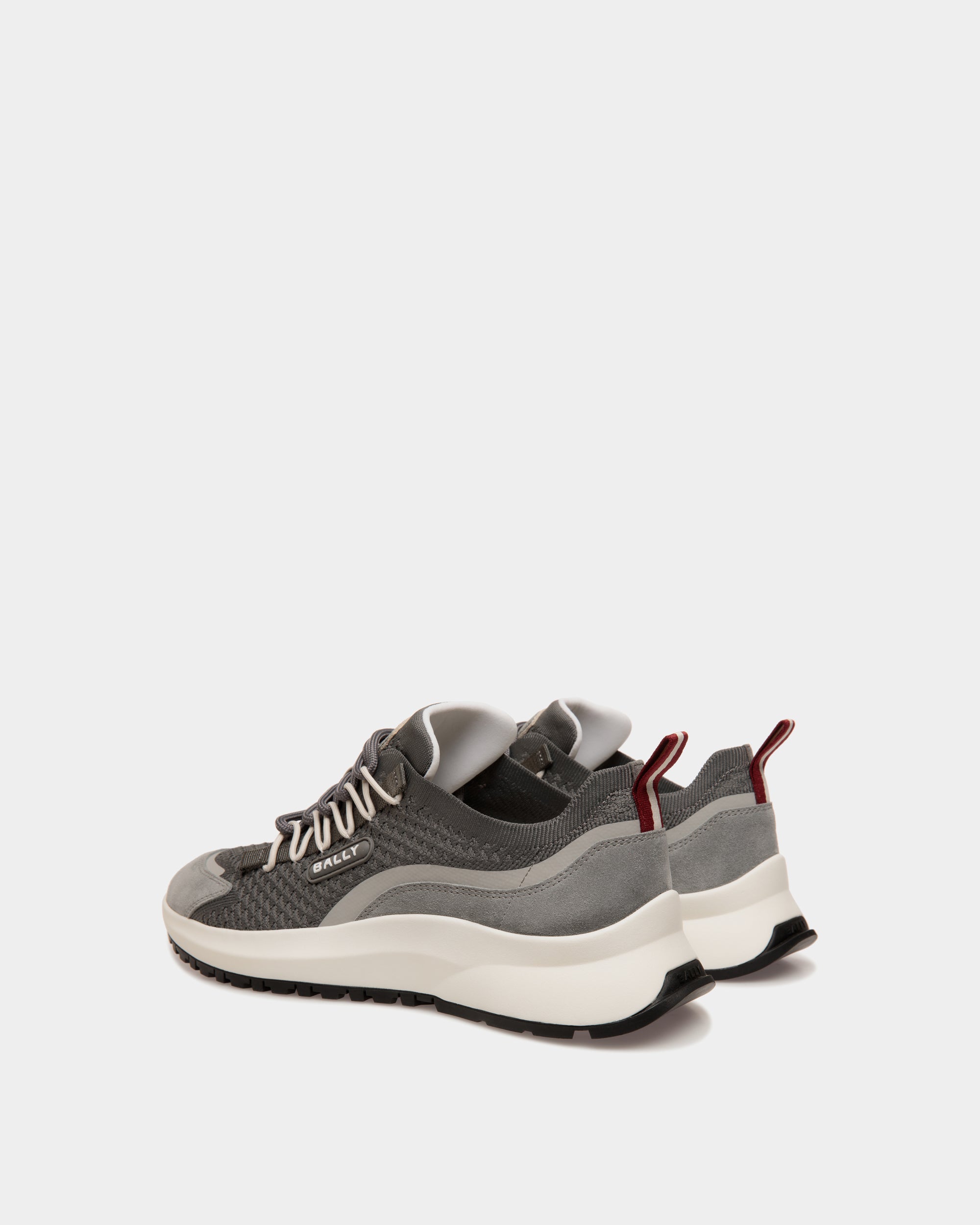 Outline Sneaker Aus Strickgewebe In Light Grey - Herren - Bally - 03