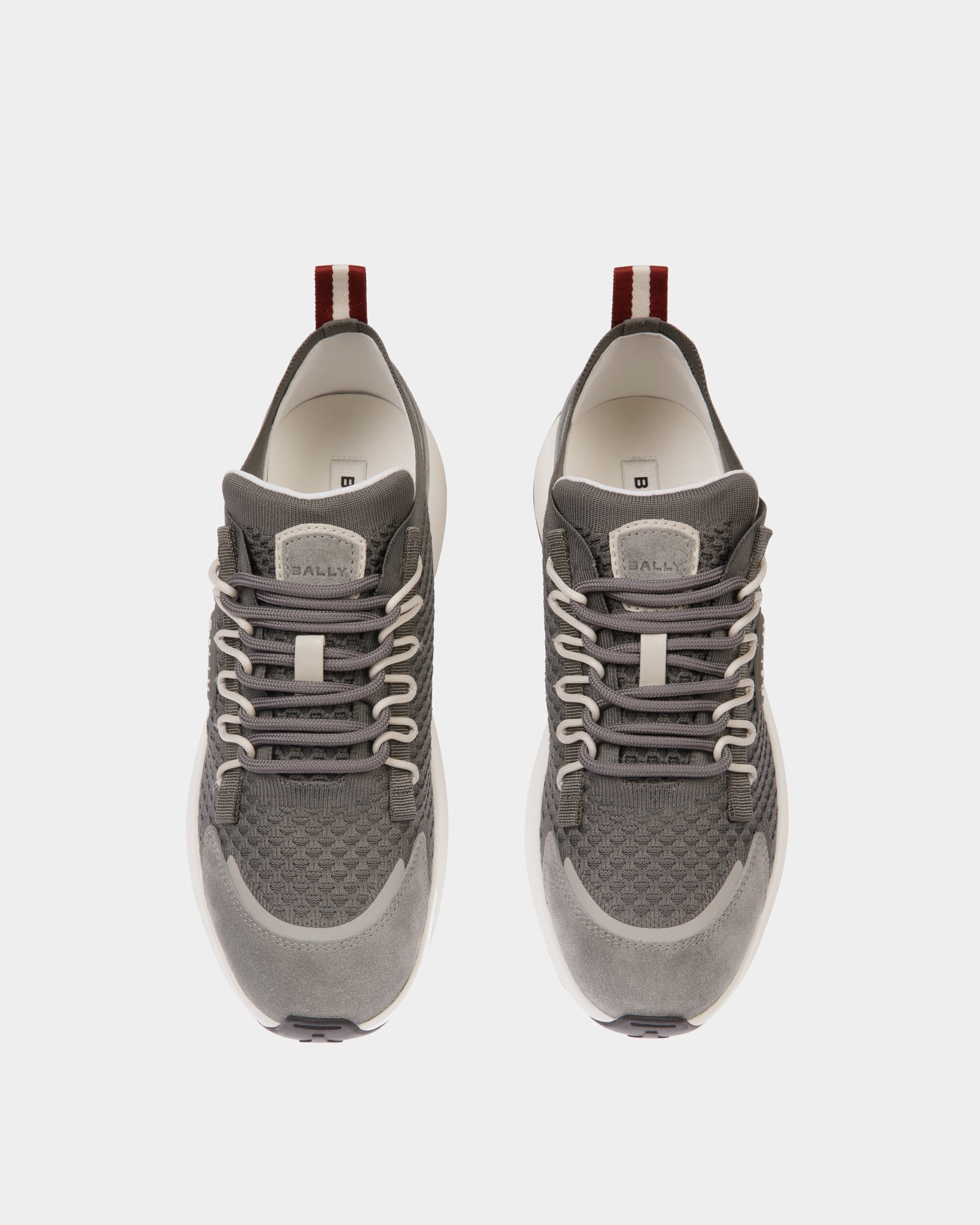 Outline Sneaker Aus Strickgewebe In Light Grey - Herren - Bally - 04