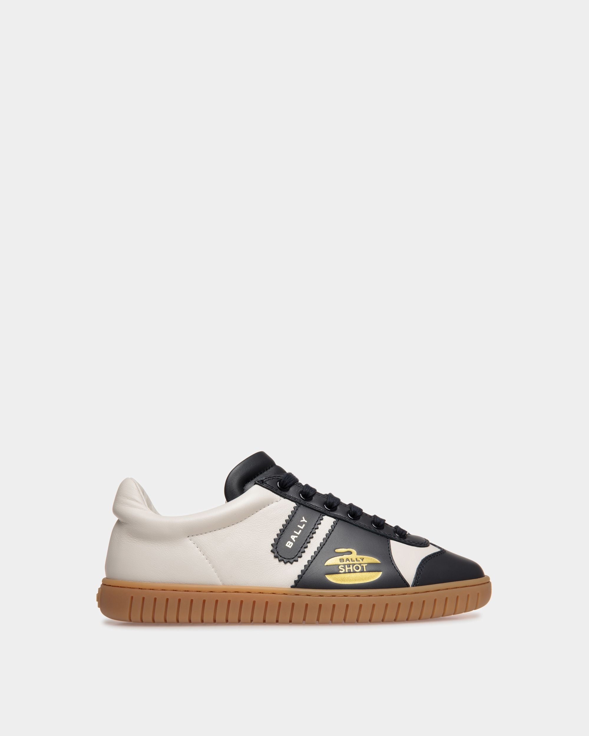 Player Sneaker Aus Leder In Blau Und Weiß - Herren - Bally - 01