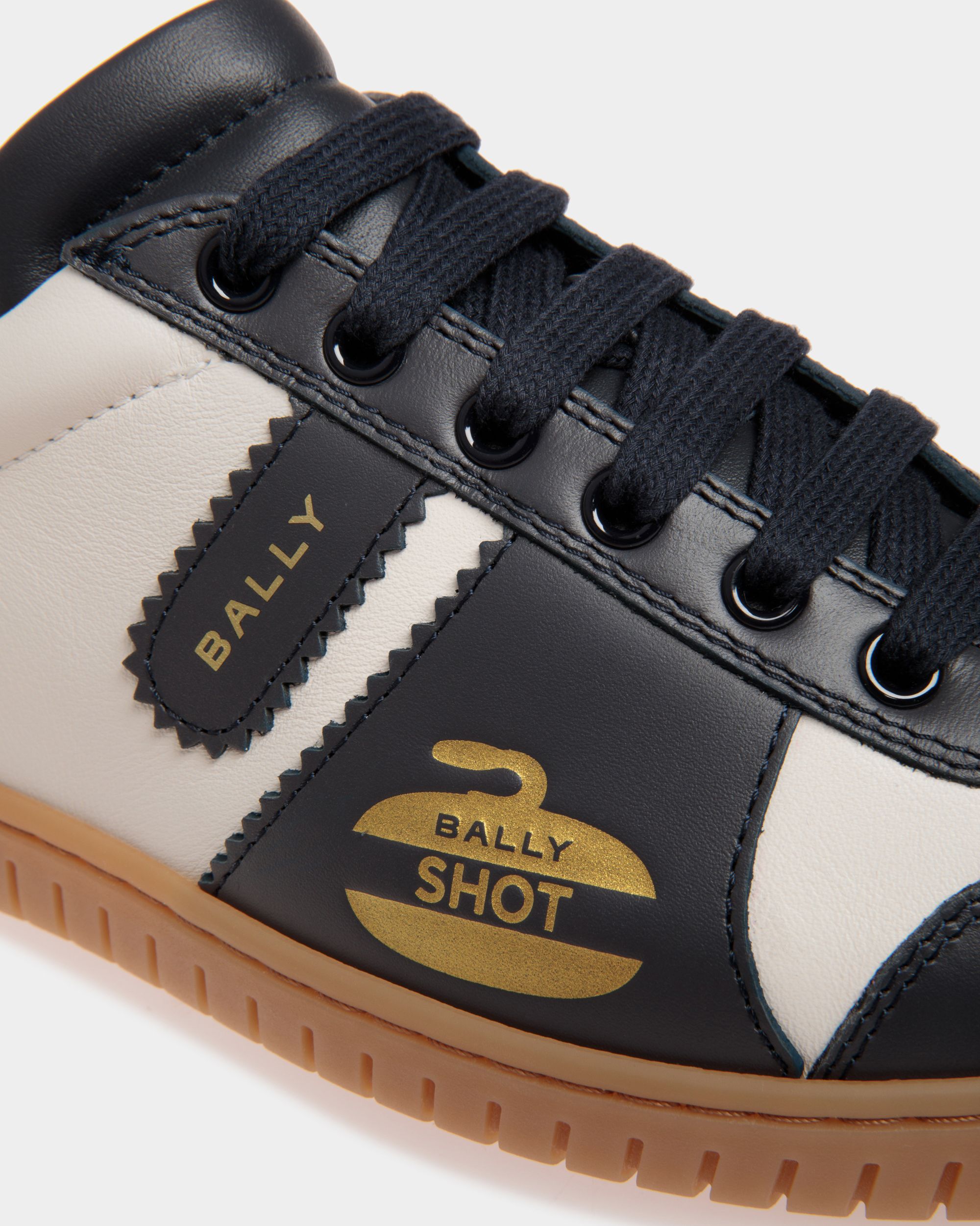 Player Sneaker Aus Leder In Blau Und Weiß - Herren - Bally - 05