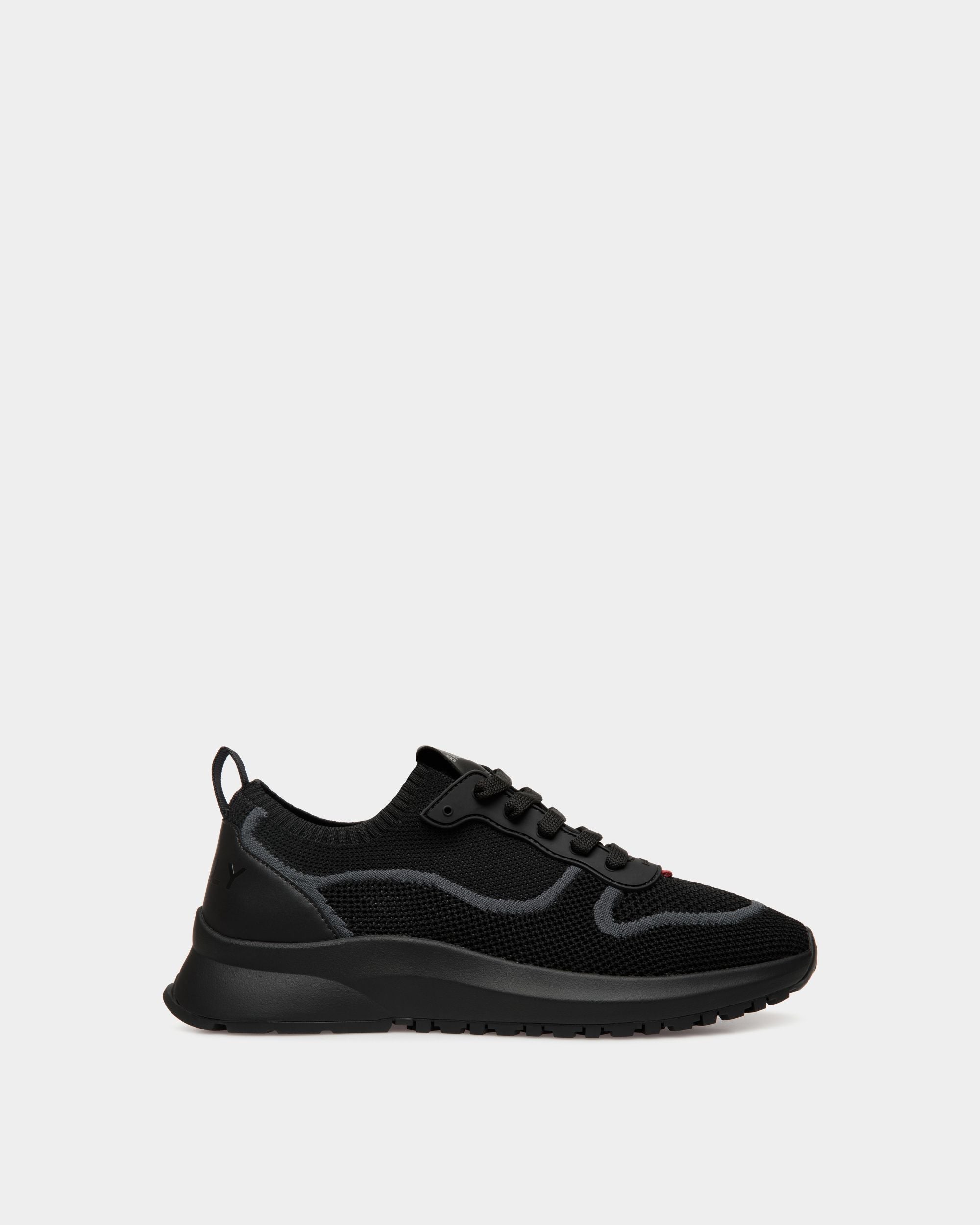Outline Sneaker Aus Schwarzem Strickgewebe - Herren - Bally - 01