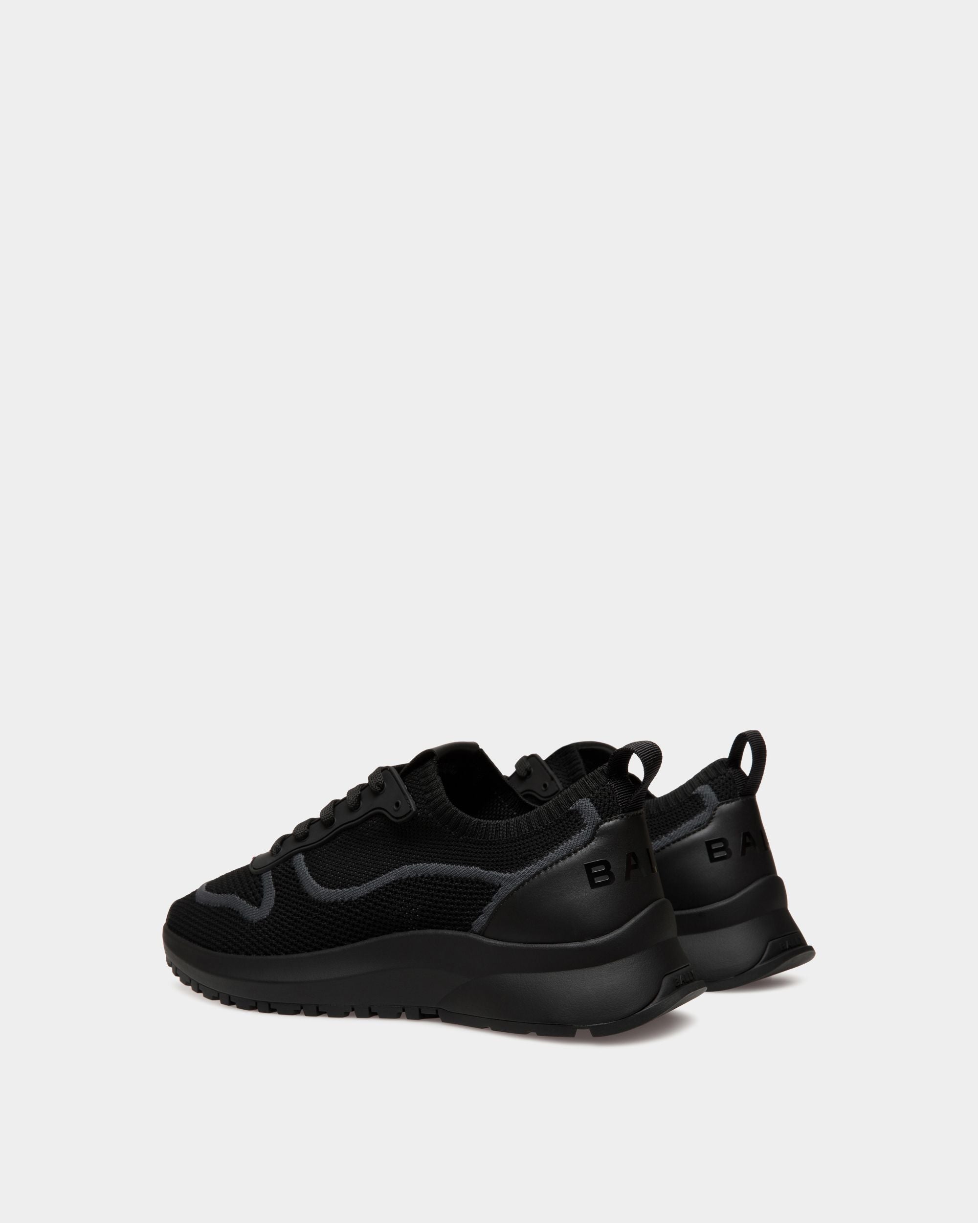 Outline Sneaker Aus Schwarzem Strickgewebe - Herren - Bally - 03