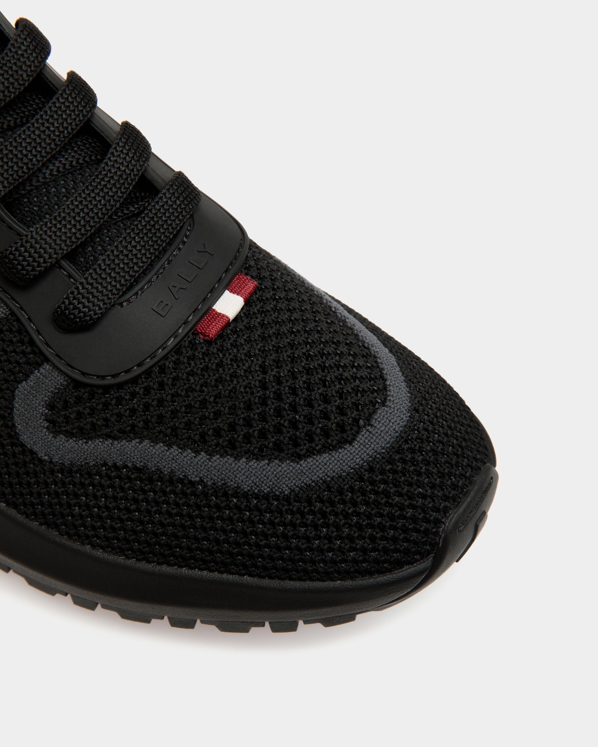 Outline Sneaker Aus Schwarzem Strickgewebe - Herren - Bally - 05