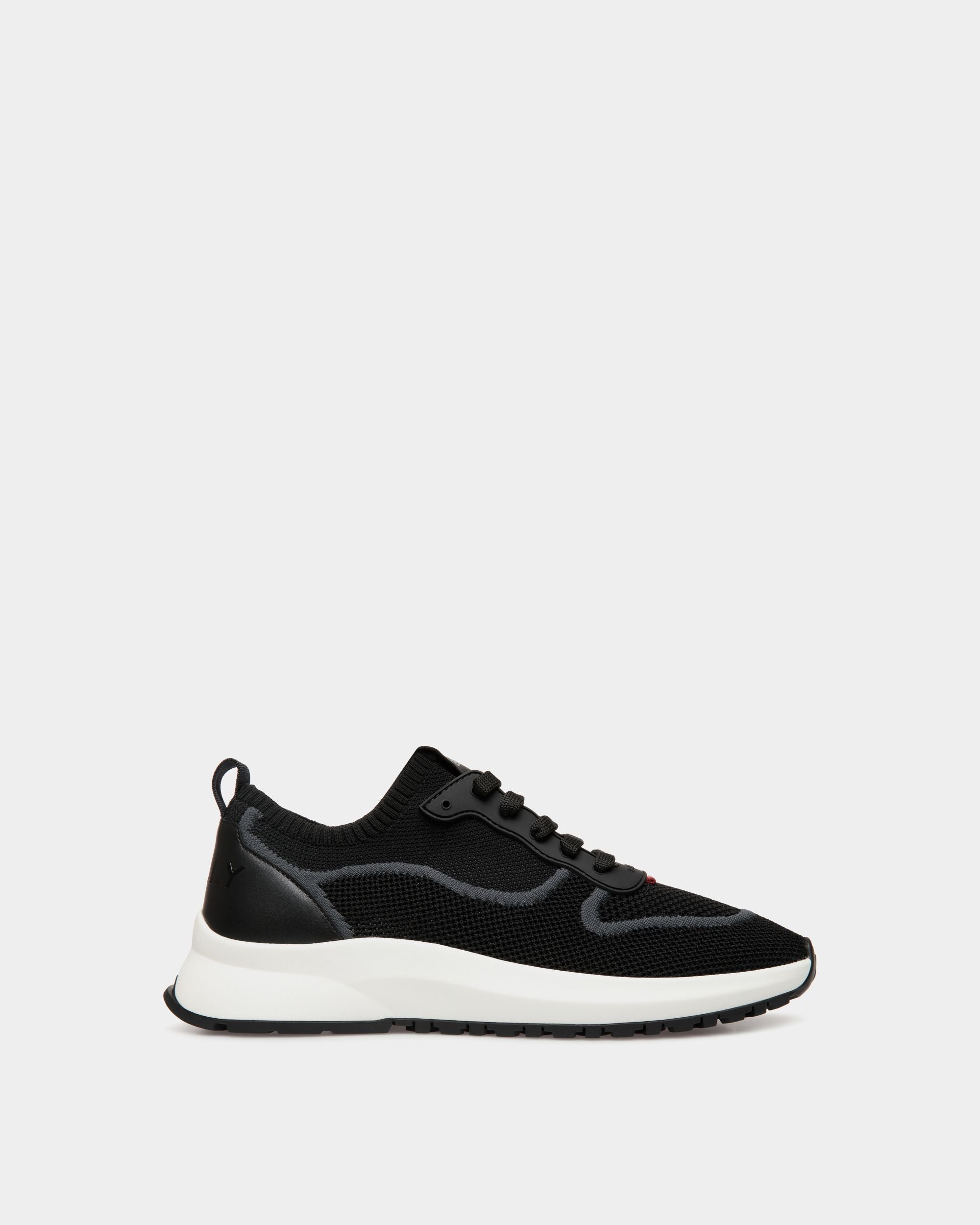Outline Sneaker Aus Schwarzem Strickgewebe - Herren - Bally - 01