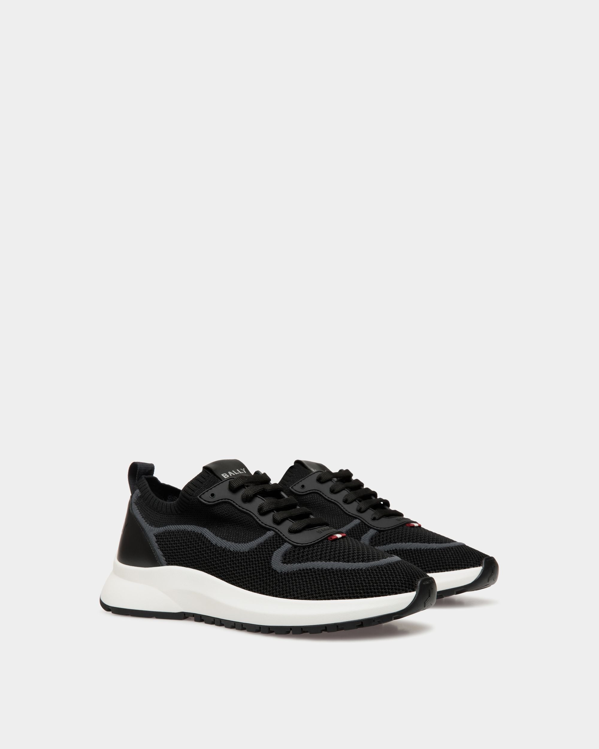 Outline Sneaker Aus Schwarzem Strickgewebe - Herren - Bally - 02