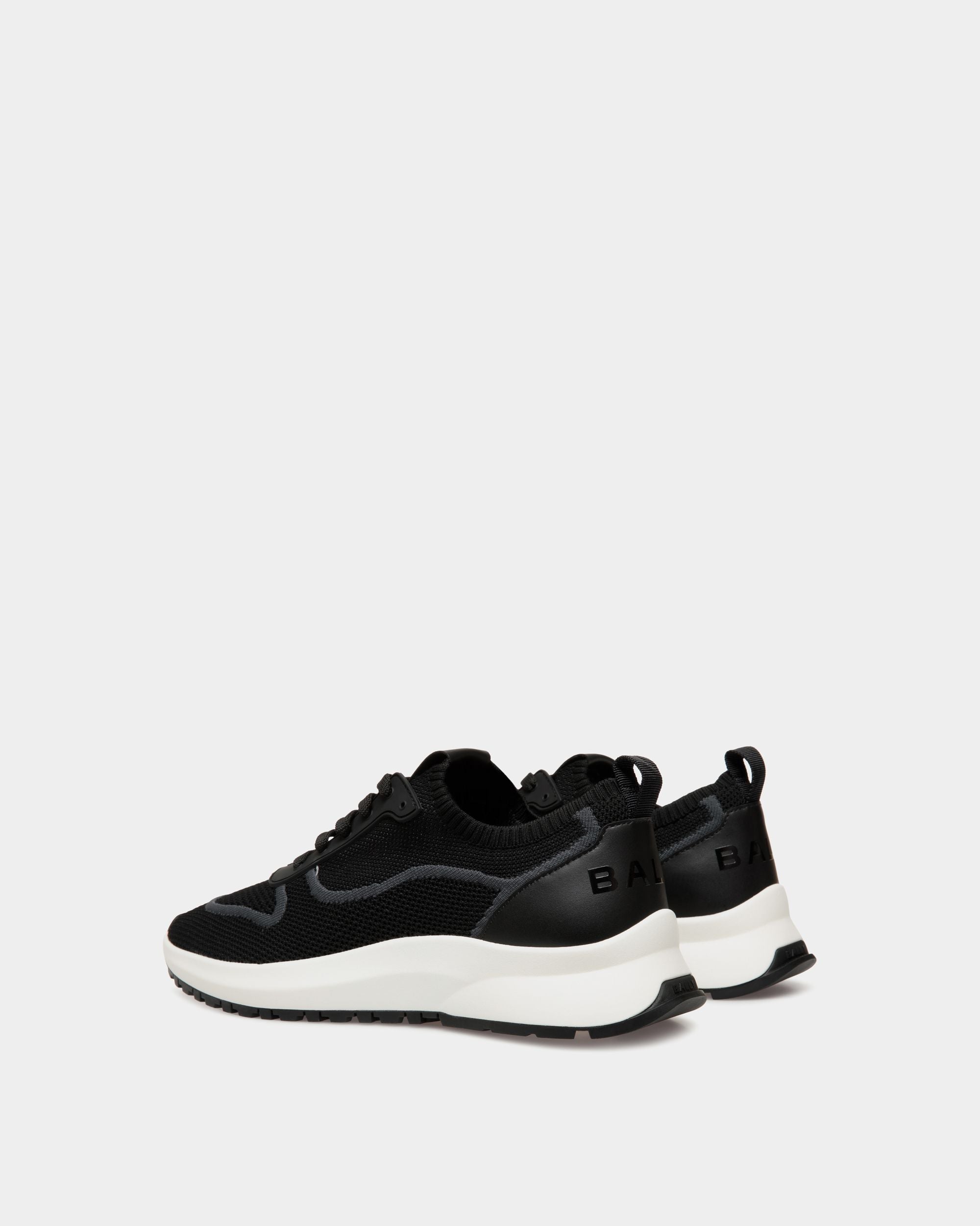 Outline Sneaker Aus Schwarzem Strickgewebe - Herren - Bally - 03
