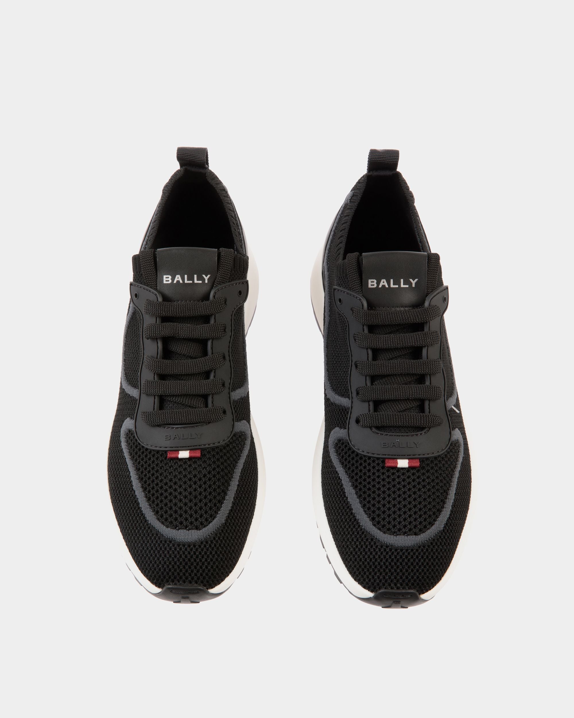 Outline Sneaker Aus Schwarzem Strickgewebe - Herren - Bally - 04